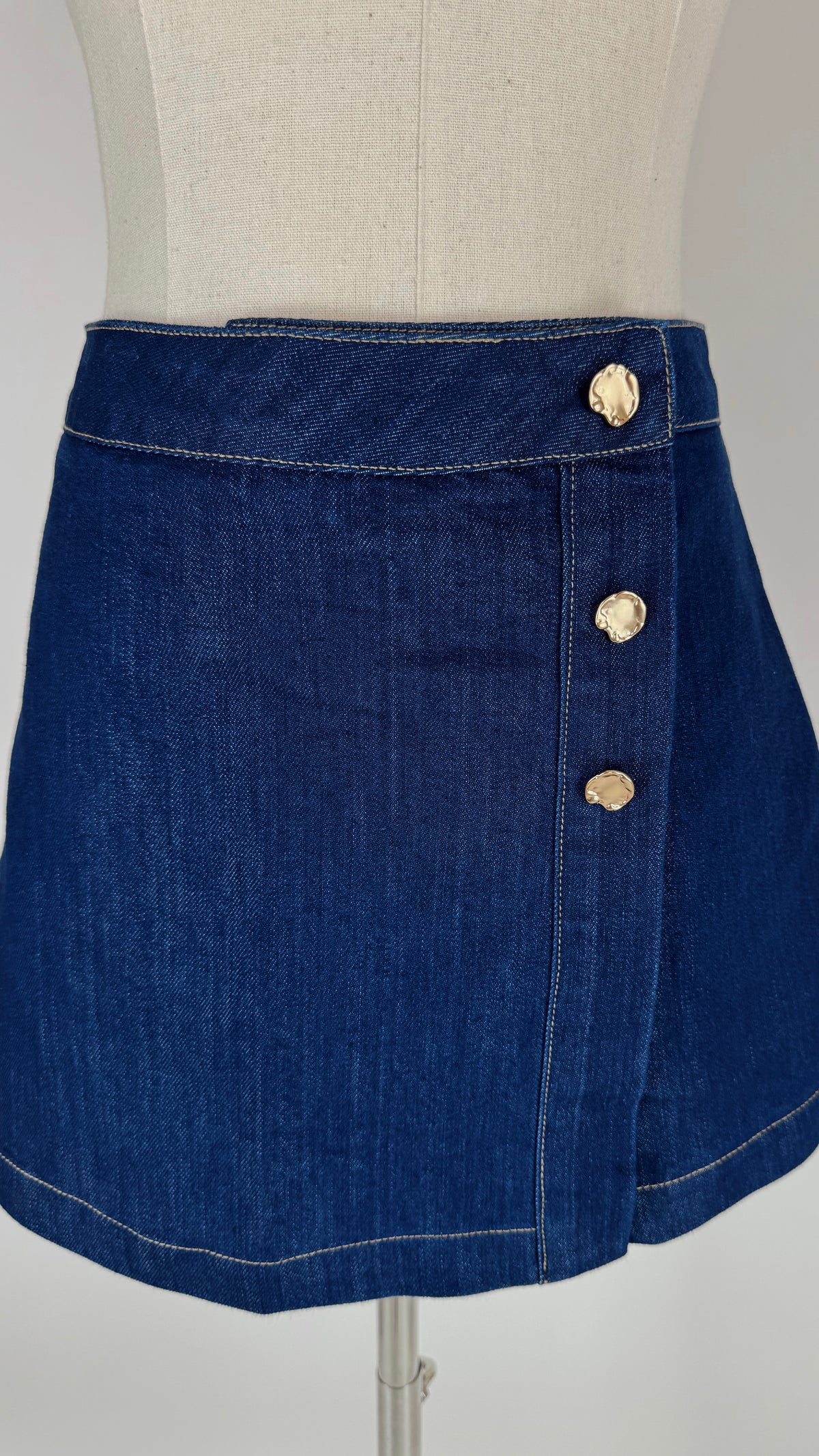 Sage Indigo Denim Skort