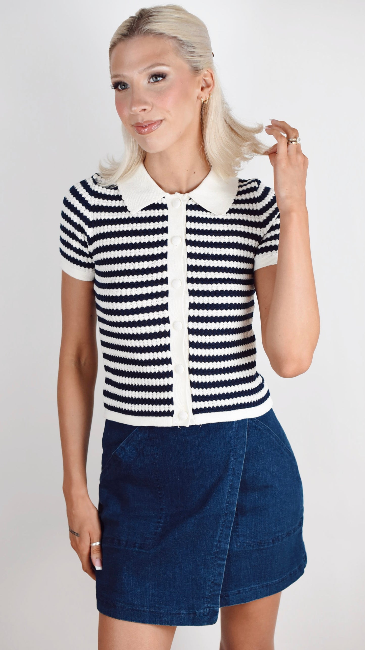 Cecilia Navy Sweater