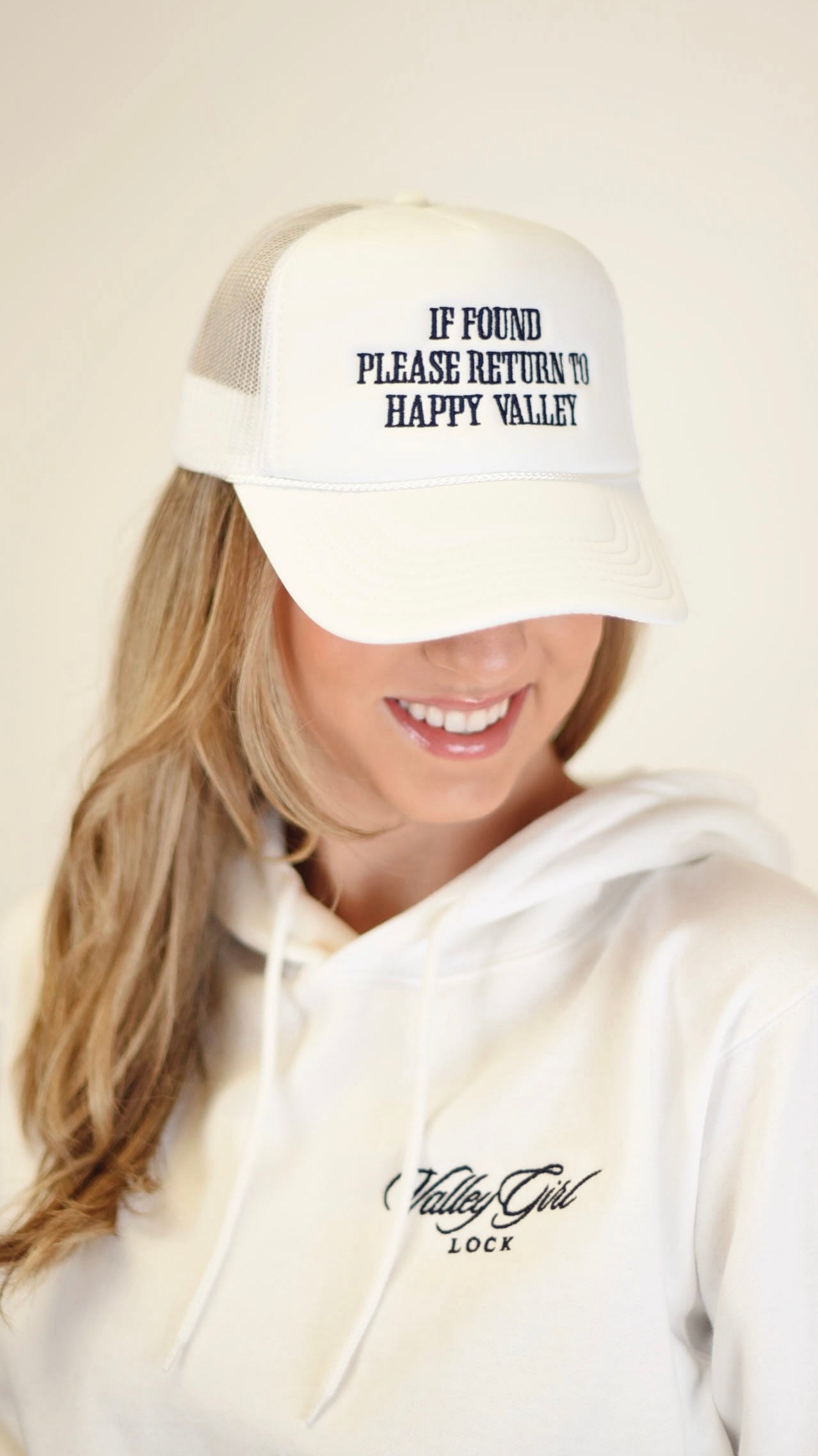 If Found White Trucker Hat