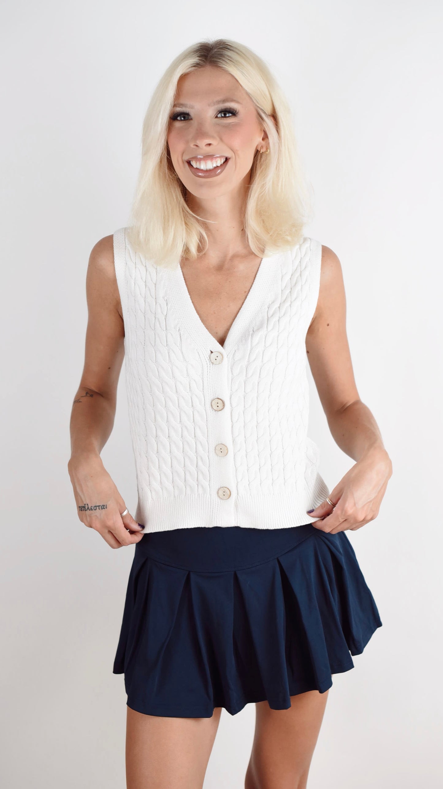 Maddie White Vest