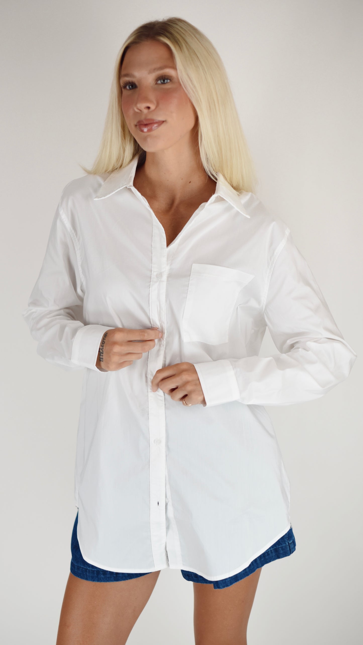 Maggie White Button Down Shirt