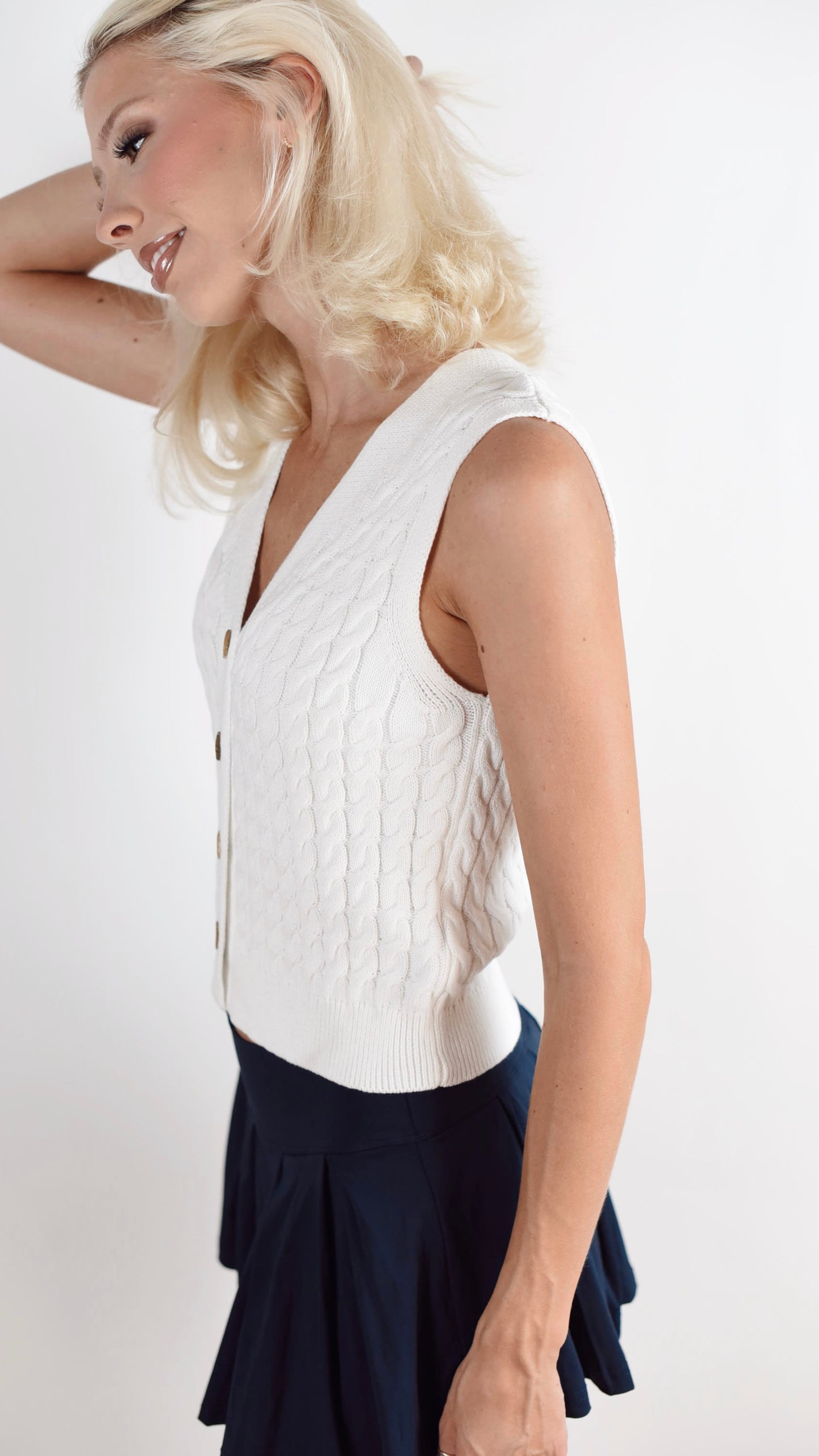 Maddie White Vest