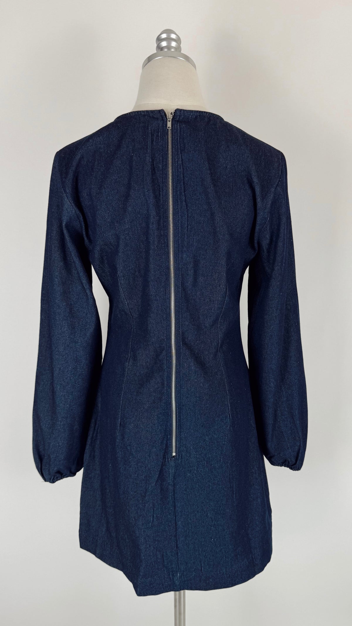 Riley Navy Cotton Denim Mini Dress