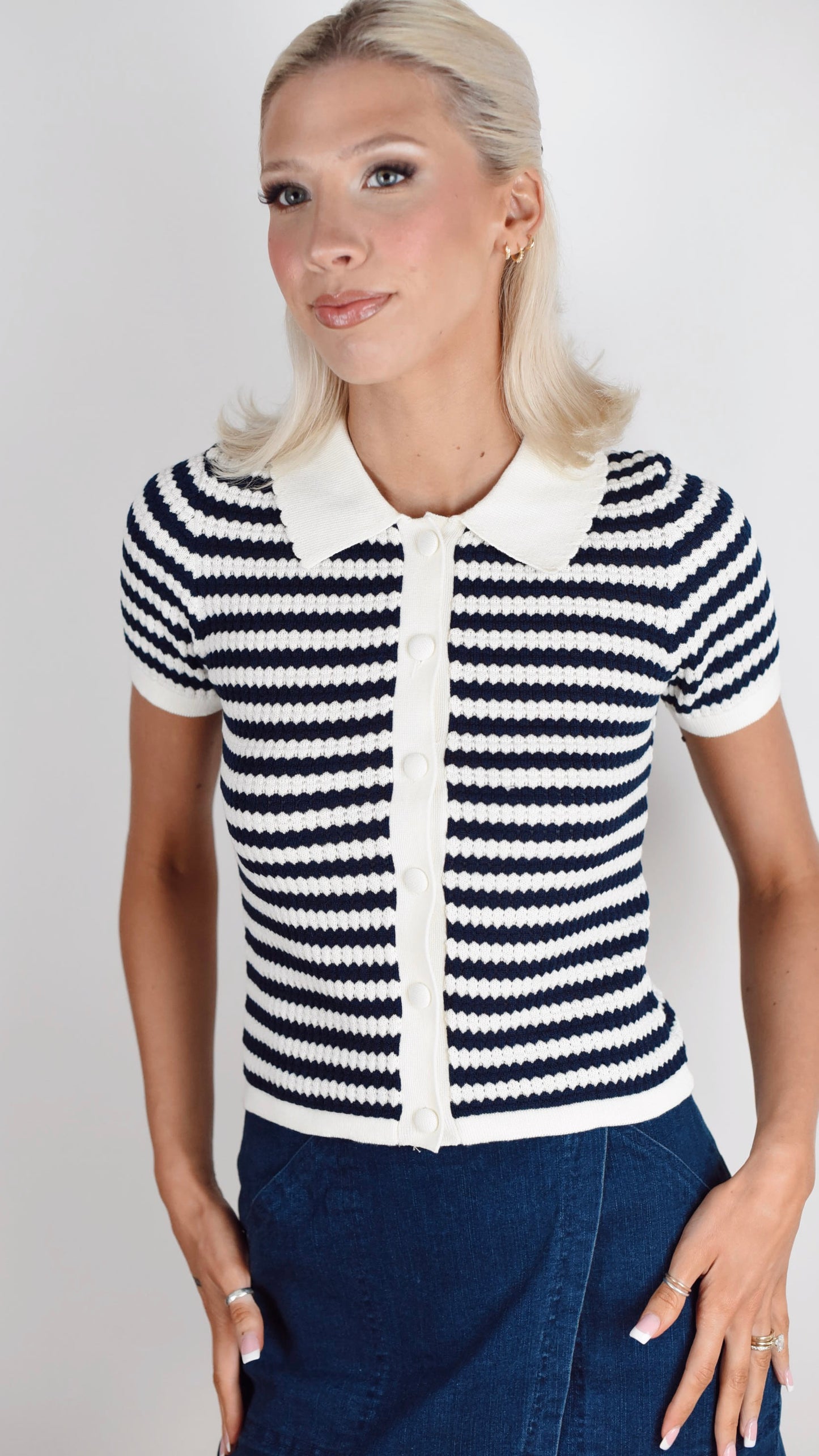 Cecilia Navy Sweater