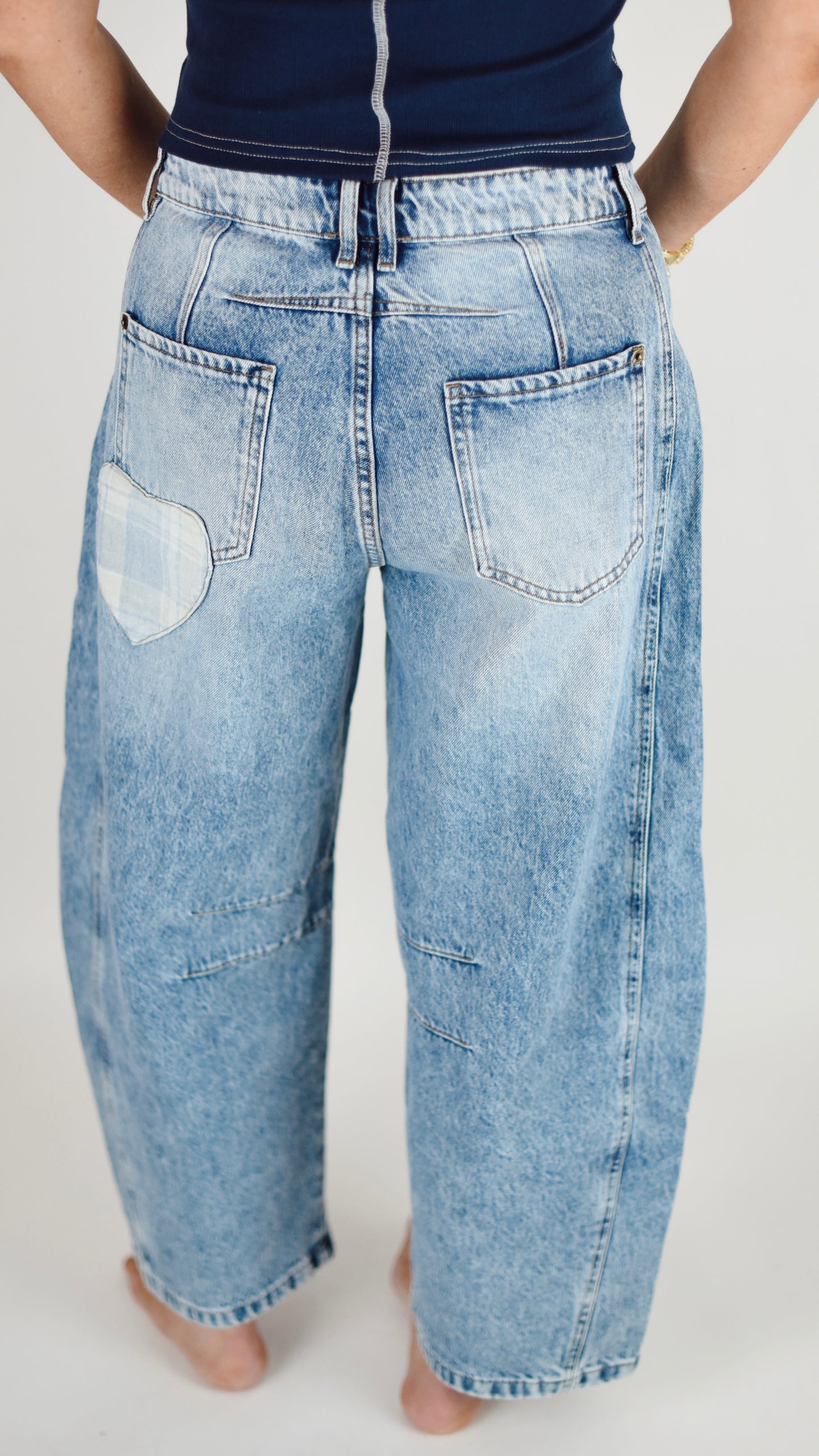 Eleanor Patch Barrel Jeans