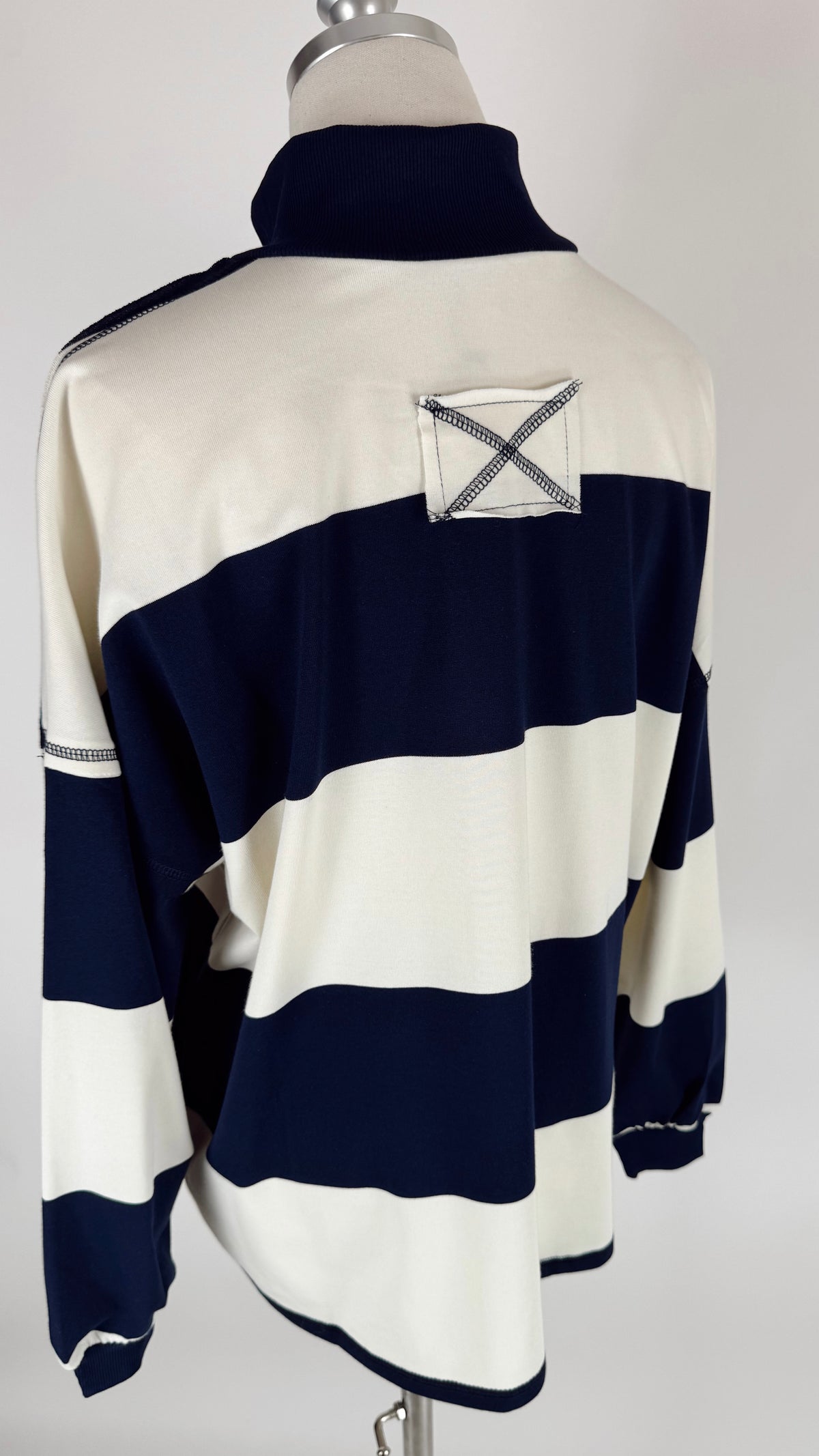 Tammy Navy Stripe Half Zip