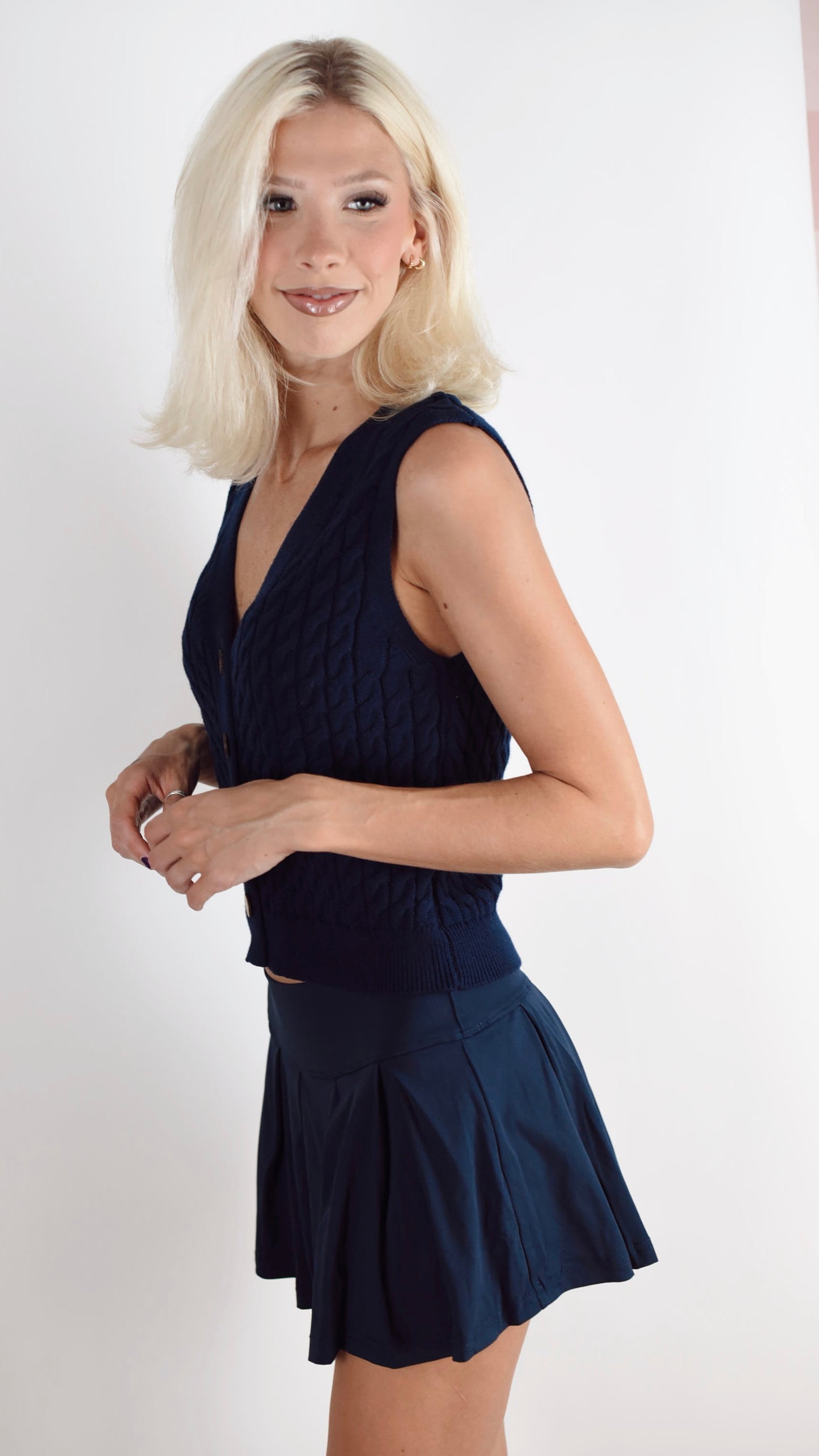 Maddie Navy Vest