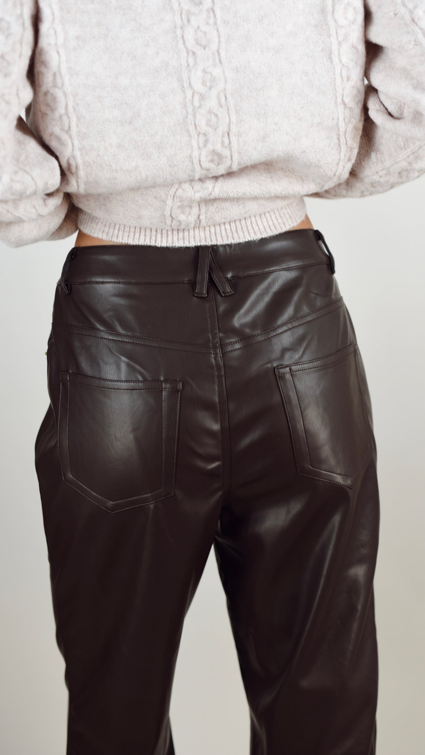 Roxy Brown Faux Leather Pant