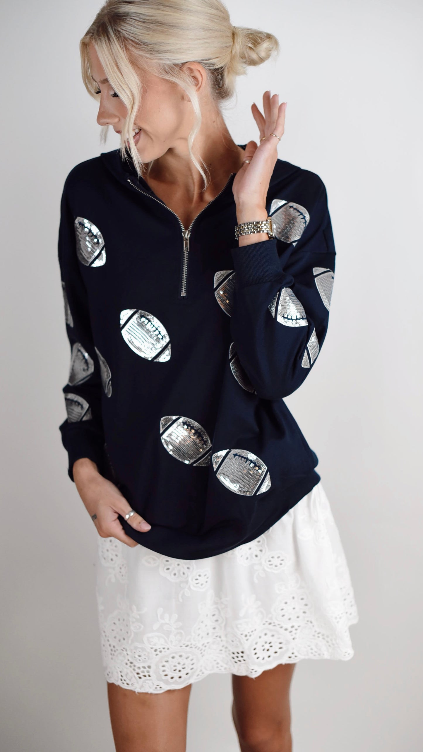Bridget Navy Hoodie
