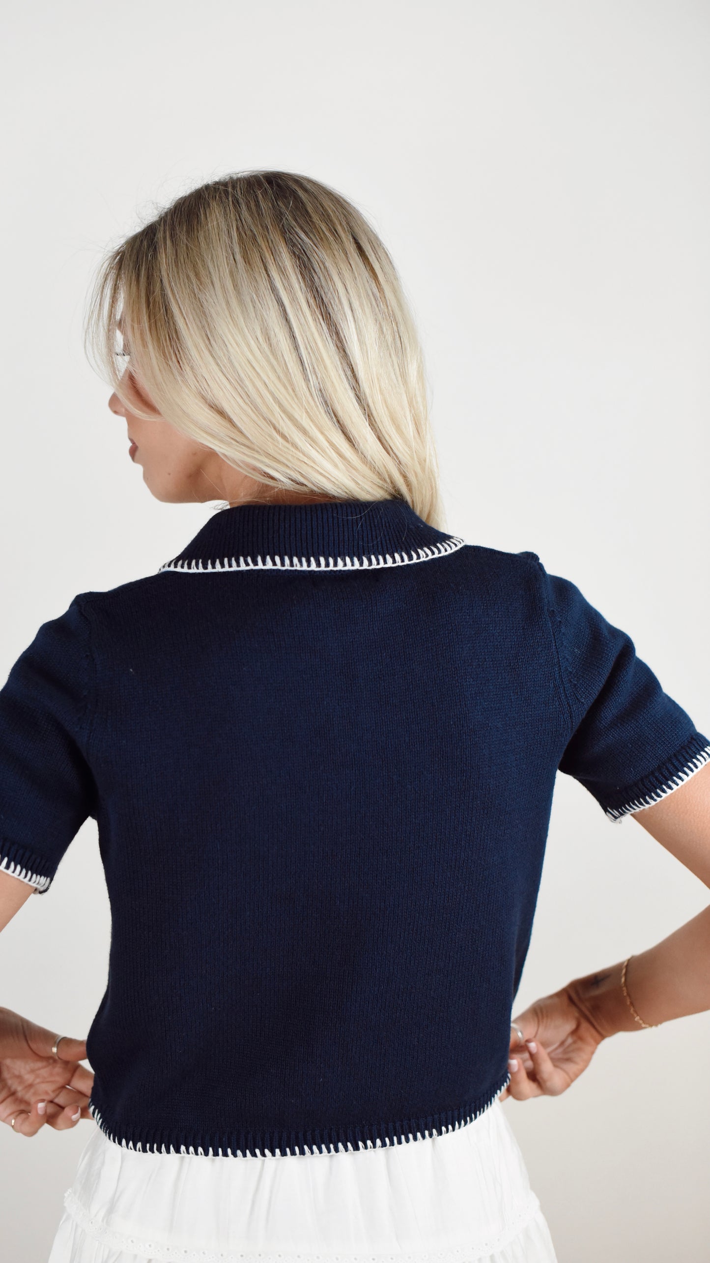 Hannah Navy Top