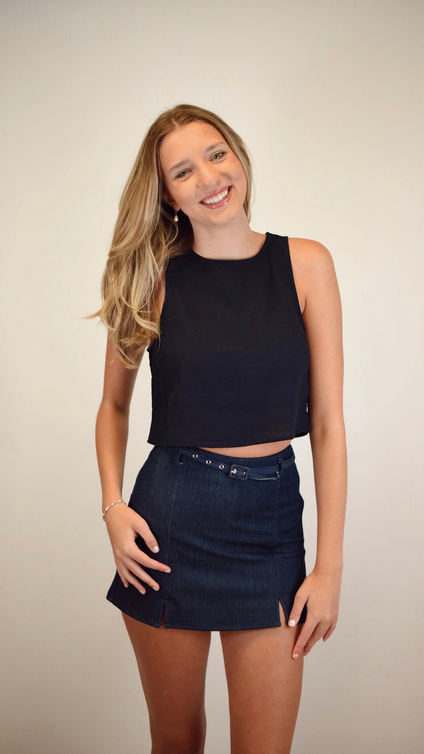 Miranda Navy Top