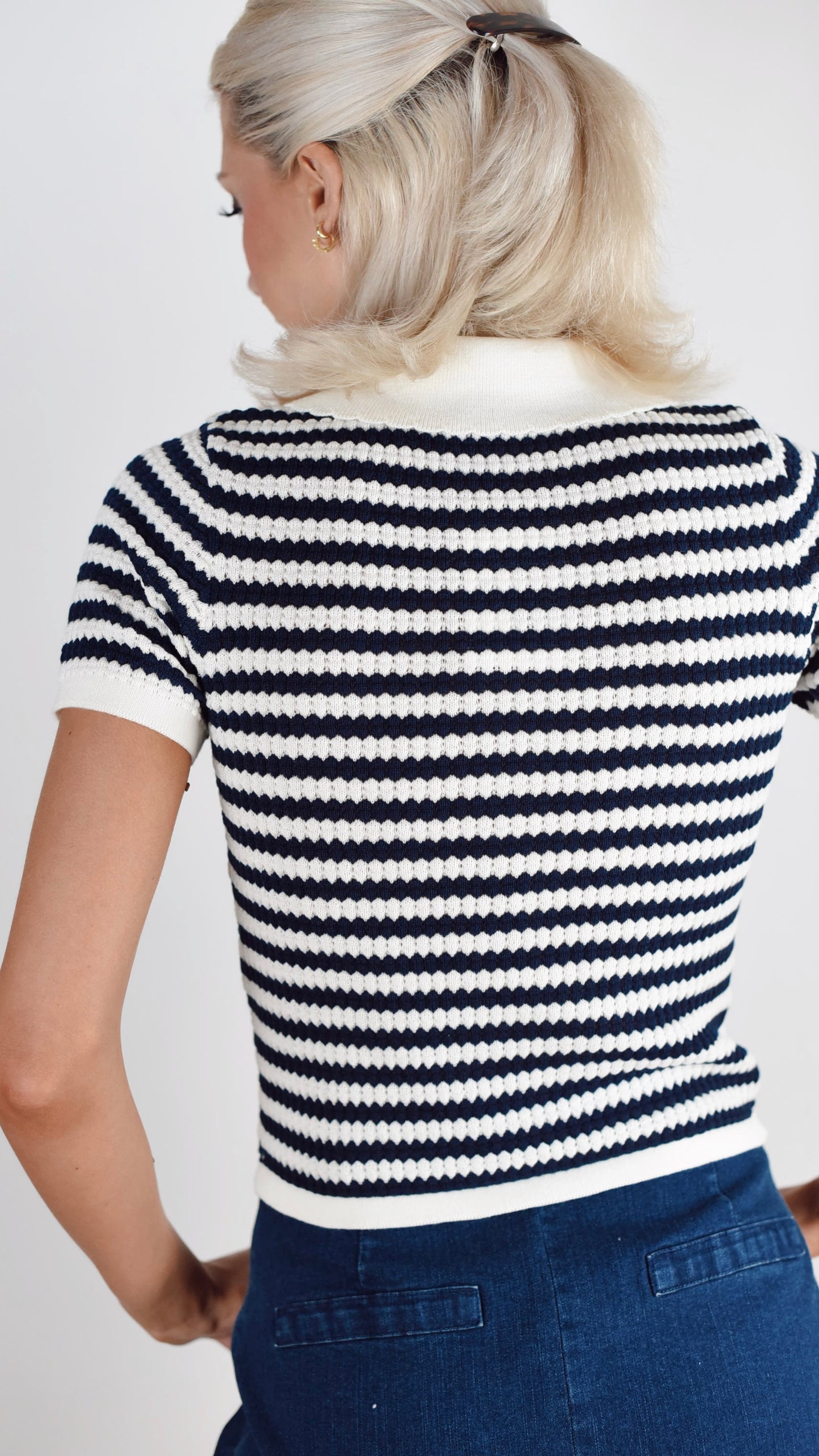 Cecilia Navy Sweater