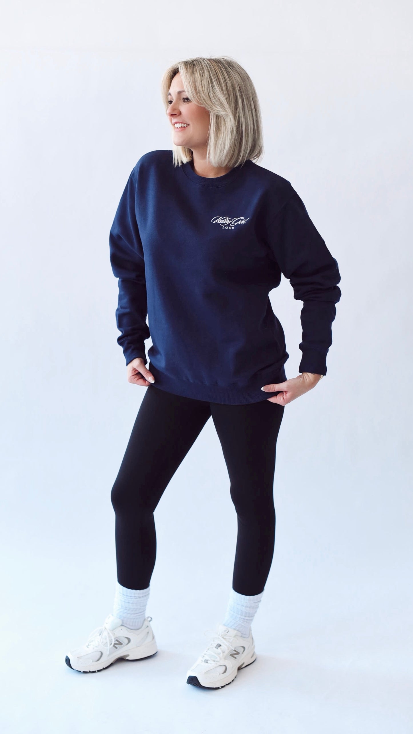 Valley Girl Navy Crew