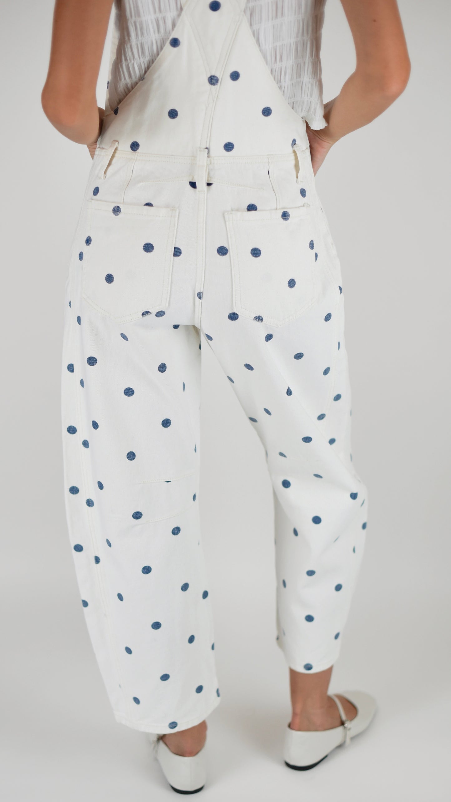 Olivia Cream Polka Dot Bibs