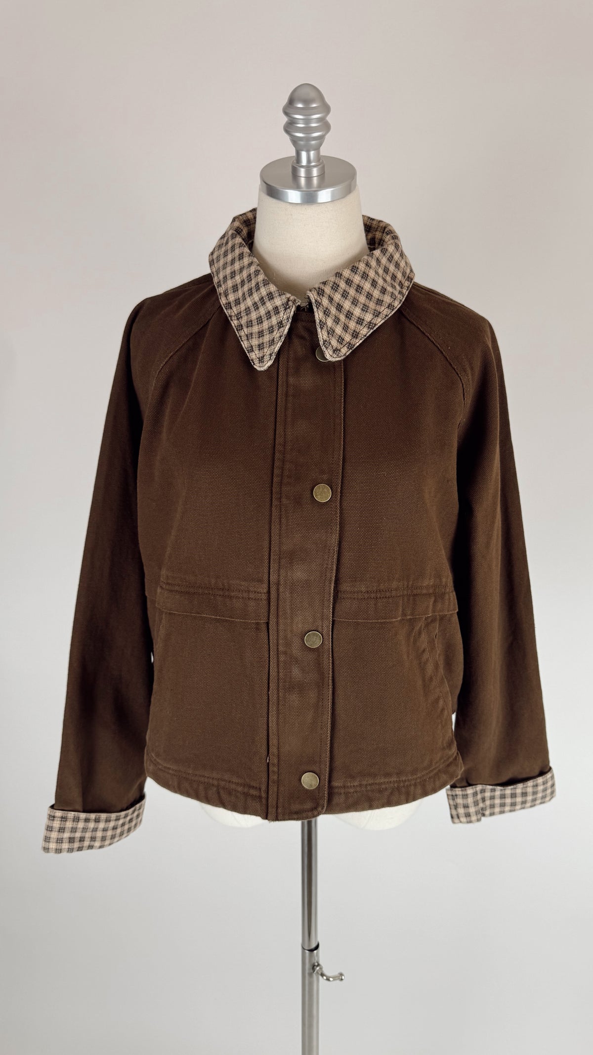 Delilah Chocolate Gingham Jacket