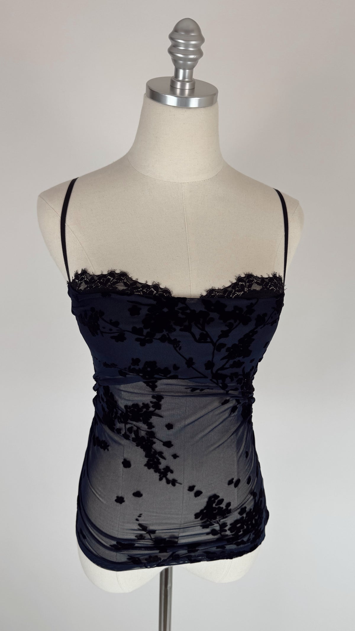 Henrietta Shear Bralette Navy Tank