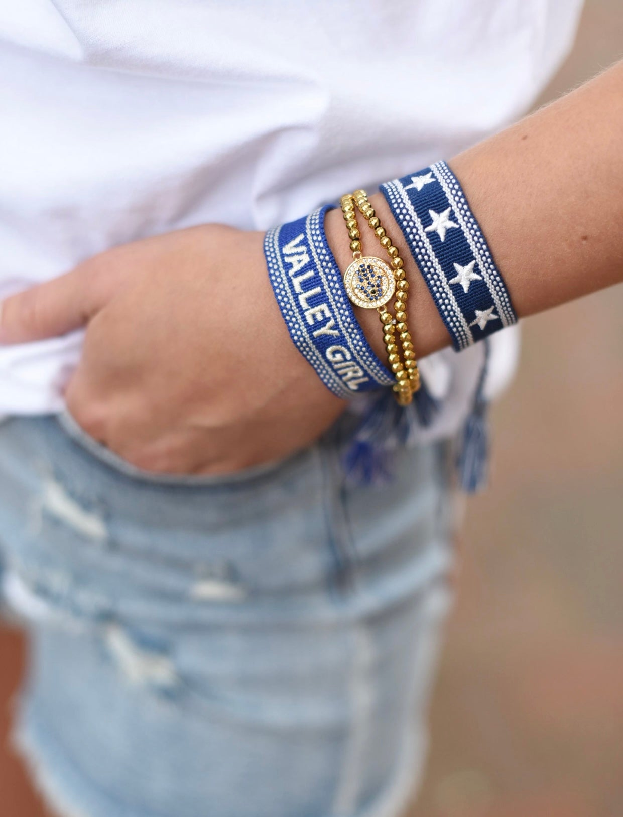 Navy Valley Girl Friendship Bracelet
