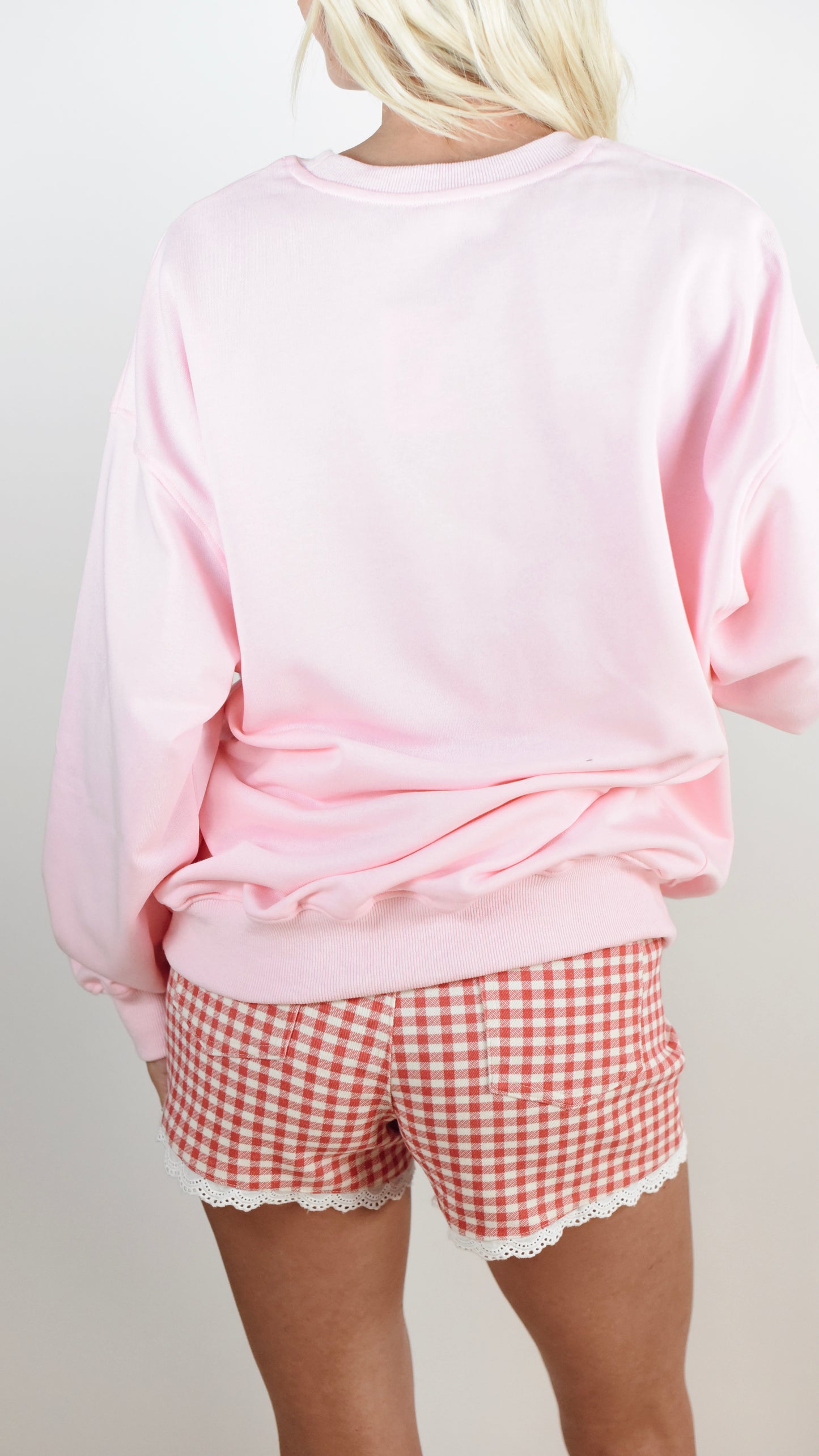 Beth Red Gingham Shorts
