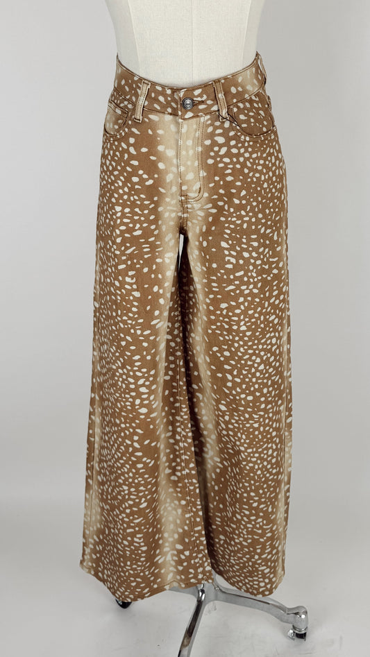 Bambi Stretch Wide Leg Denim Pants