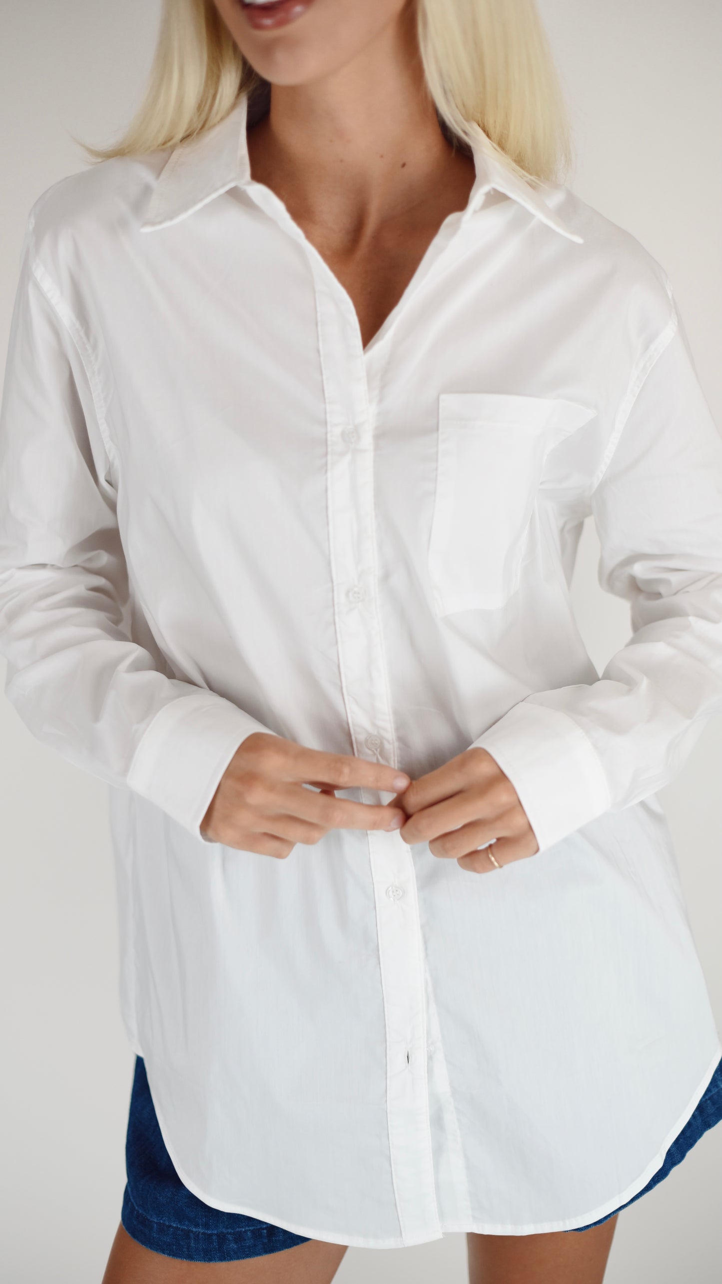 Maggie White Button Down Shirt