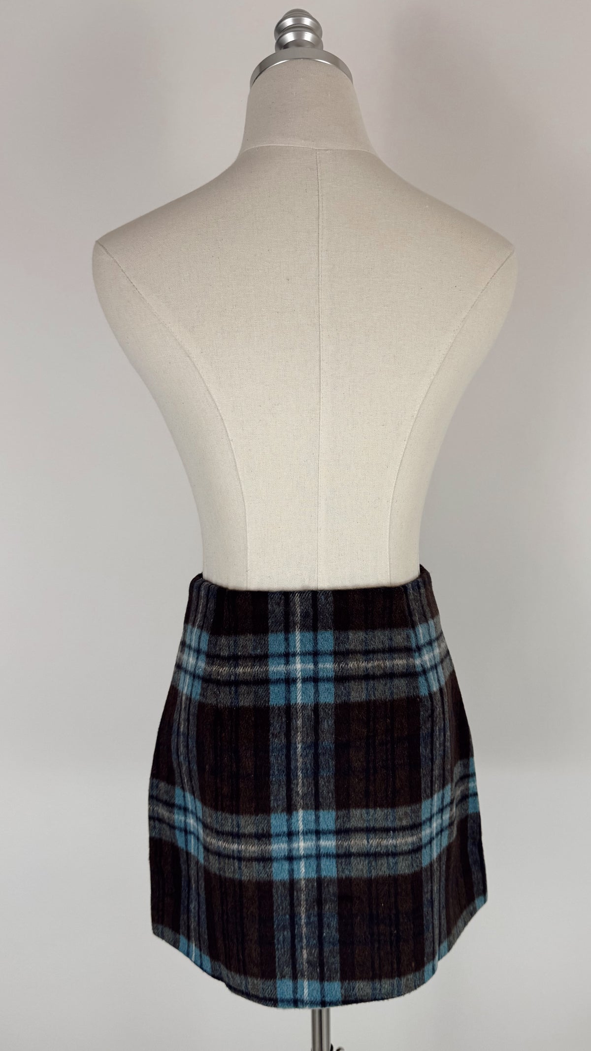 Fiona Blue Plaid Mini Skirt