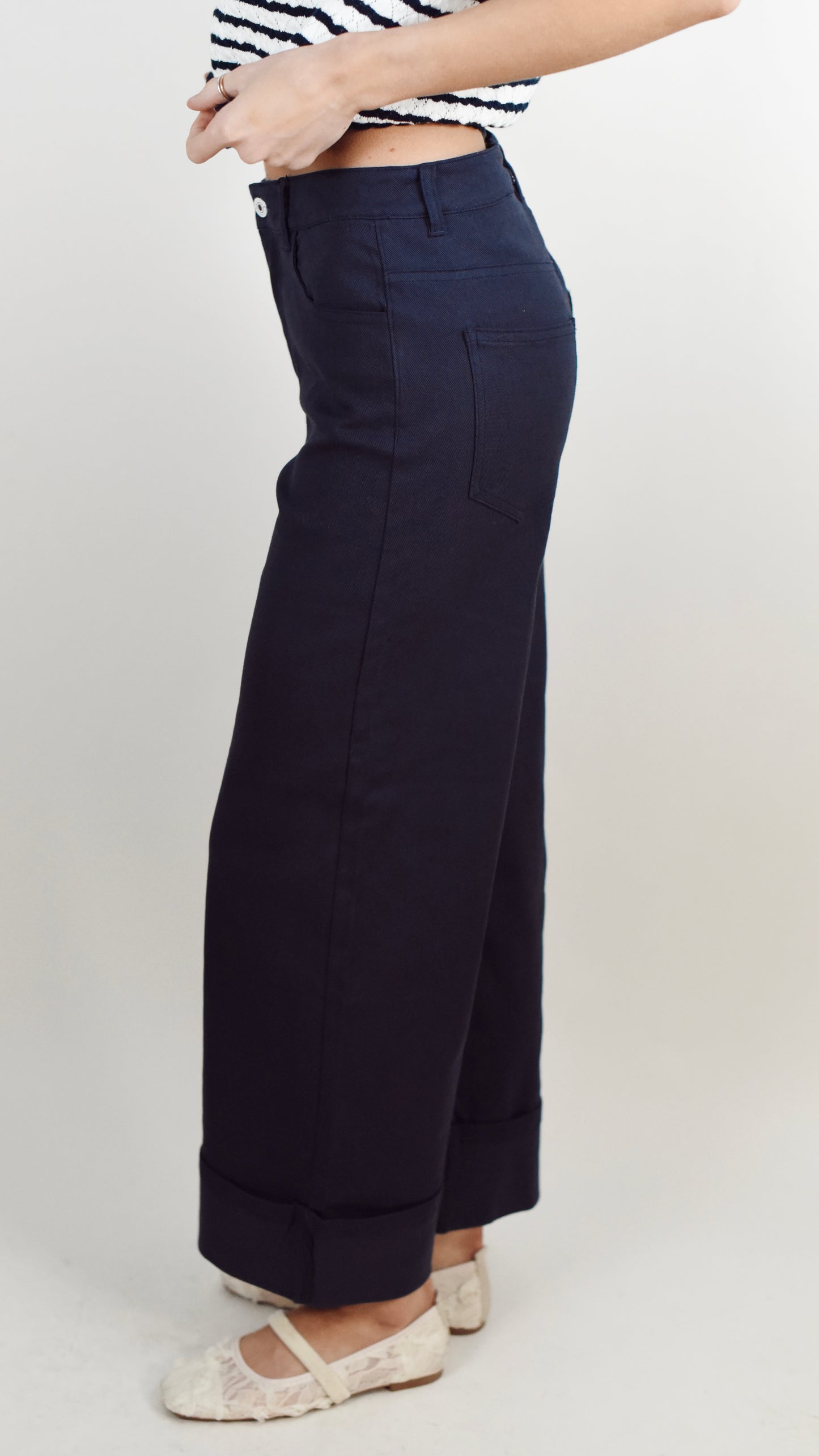 Mavis Navy Pant