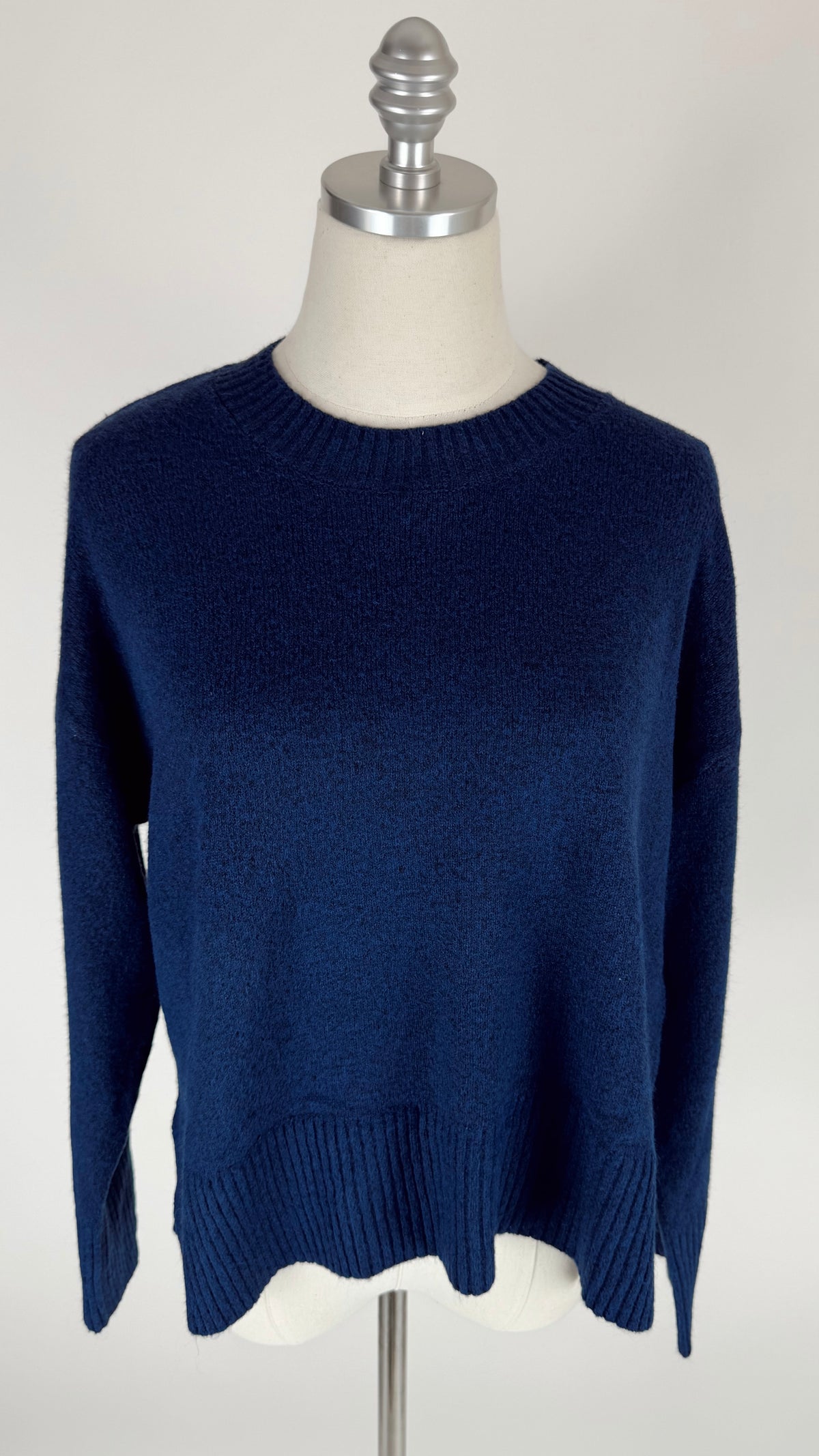 Daphne Navy Mock Neck Sweater
