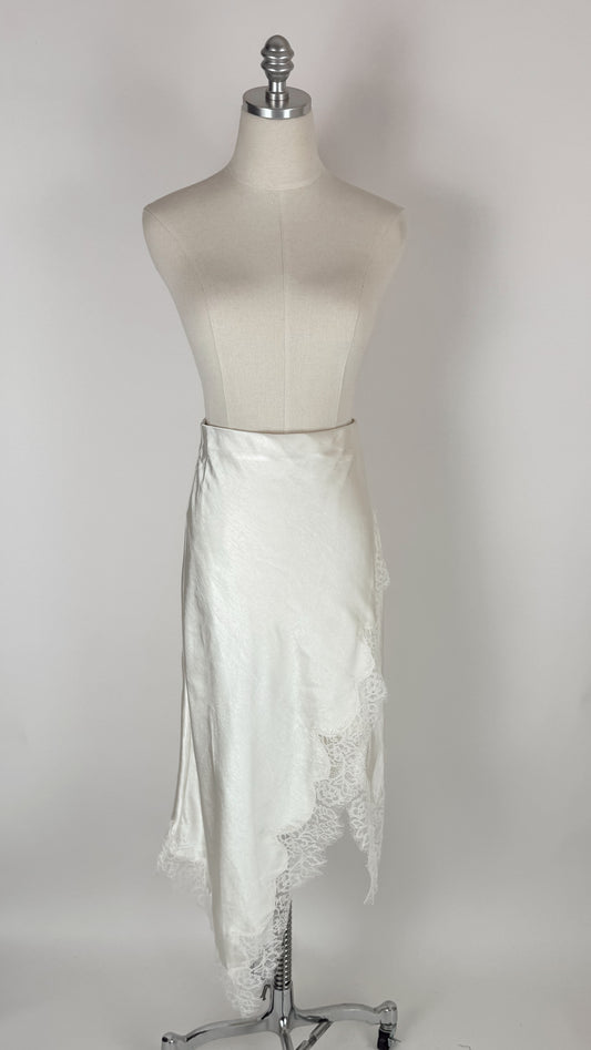 Iris Ivory Lace Trimmed Skirt