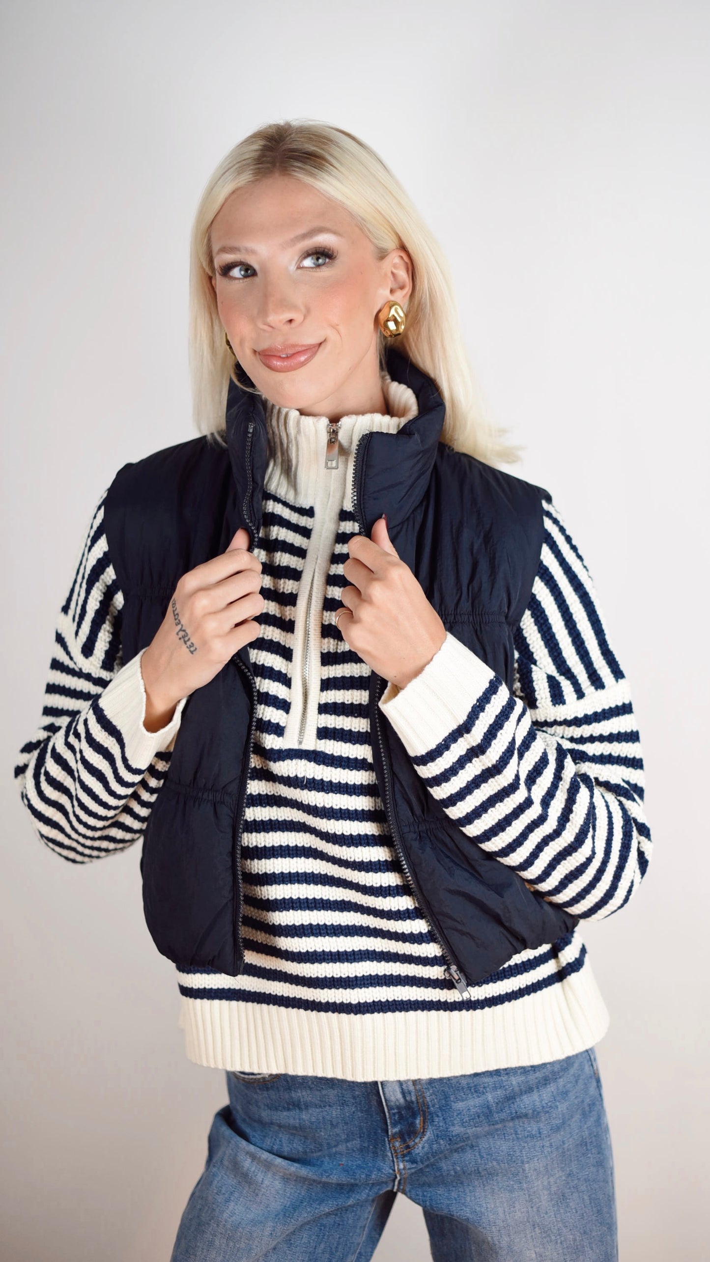 Alice Navy Vest