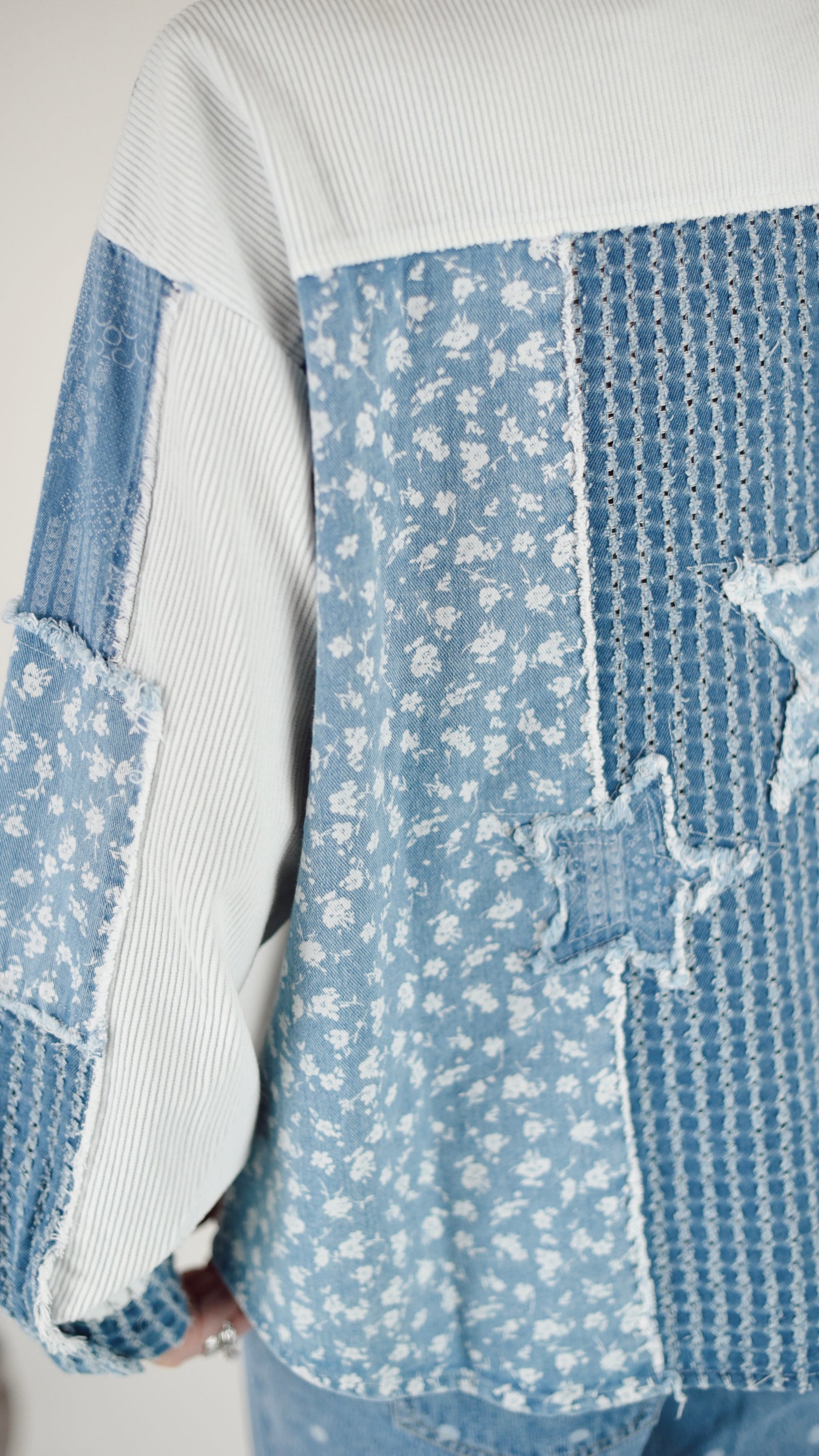 Margret Denim Patchwork Shacket