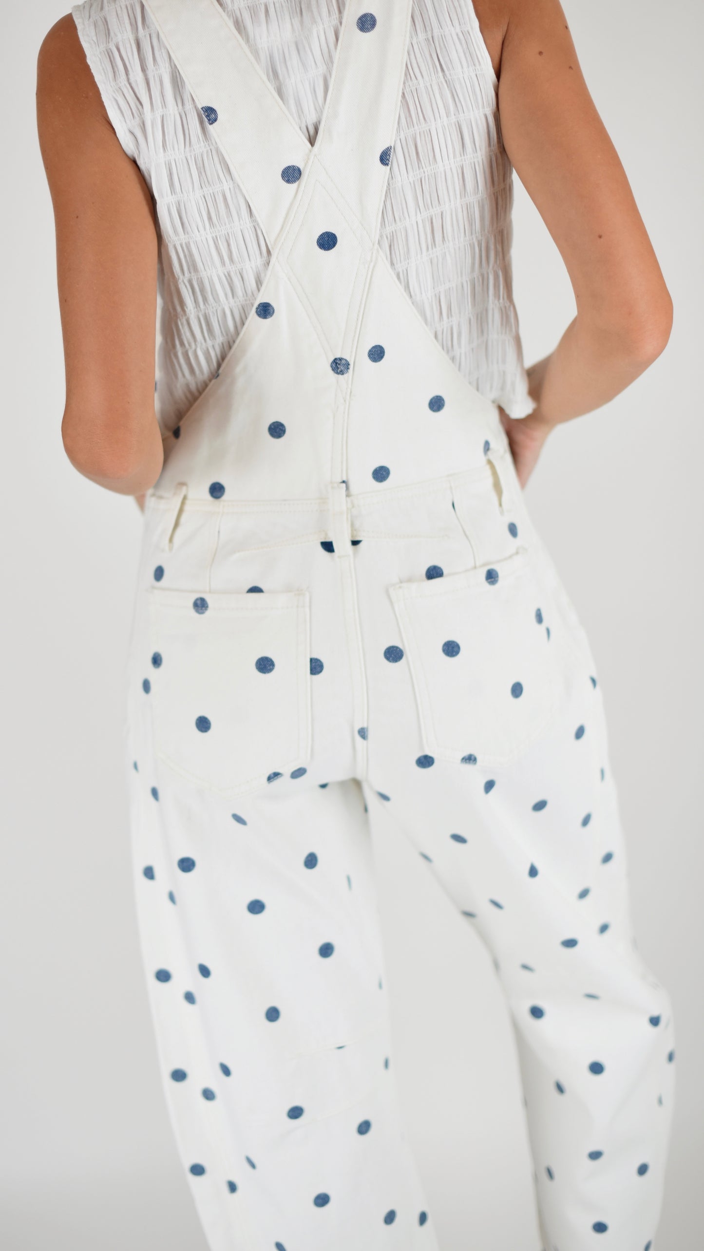 Olivia Cream Polka Dot Bibs