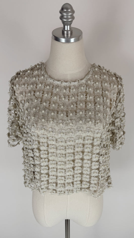 Josephine Cream Pearl Top