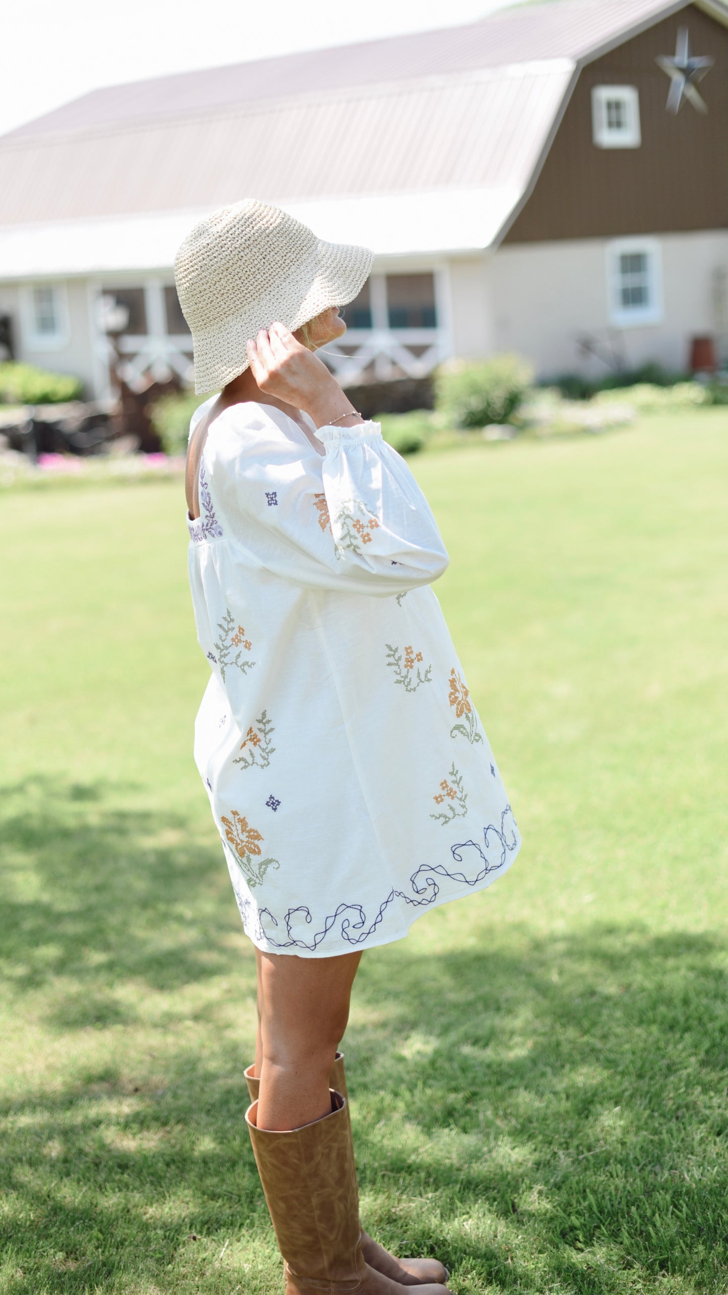 Grace Floral Embroidered Dress