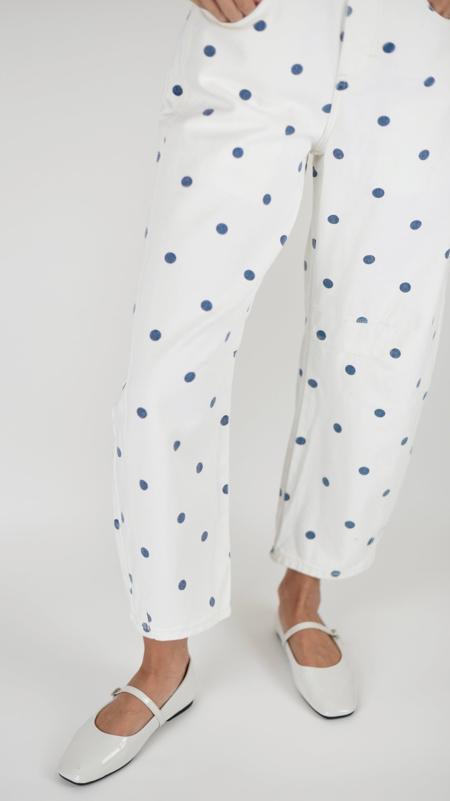 Olivia Cream Polka Dot Bibs
