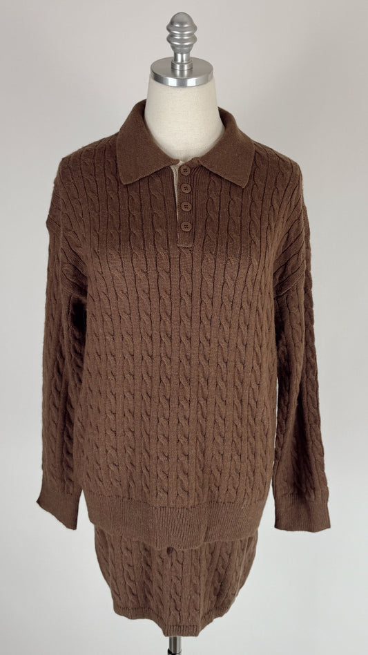 Lucy Chocolate Sweater Skirt Set