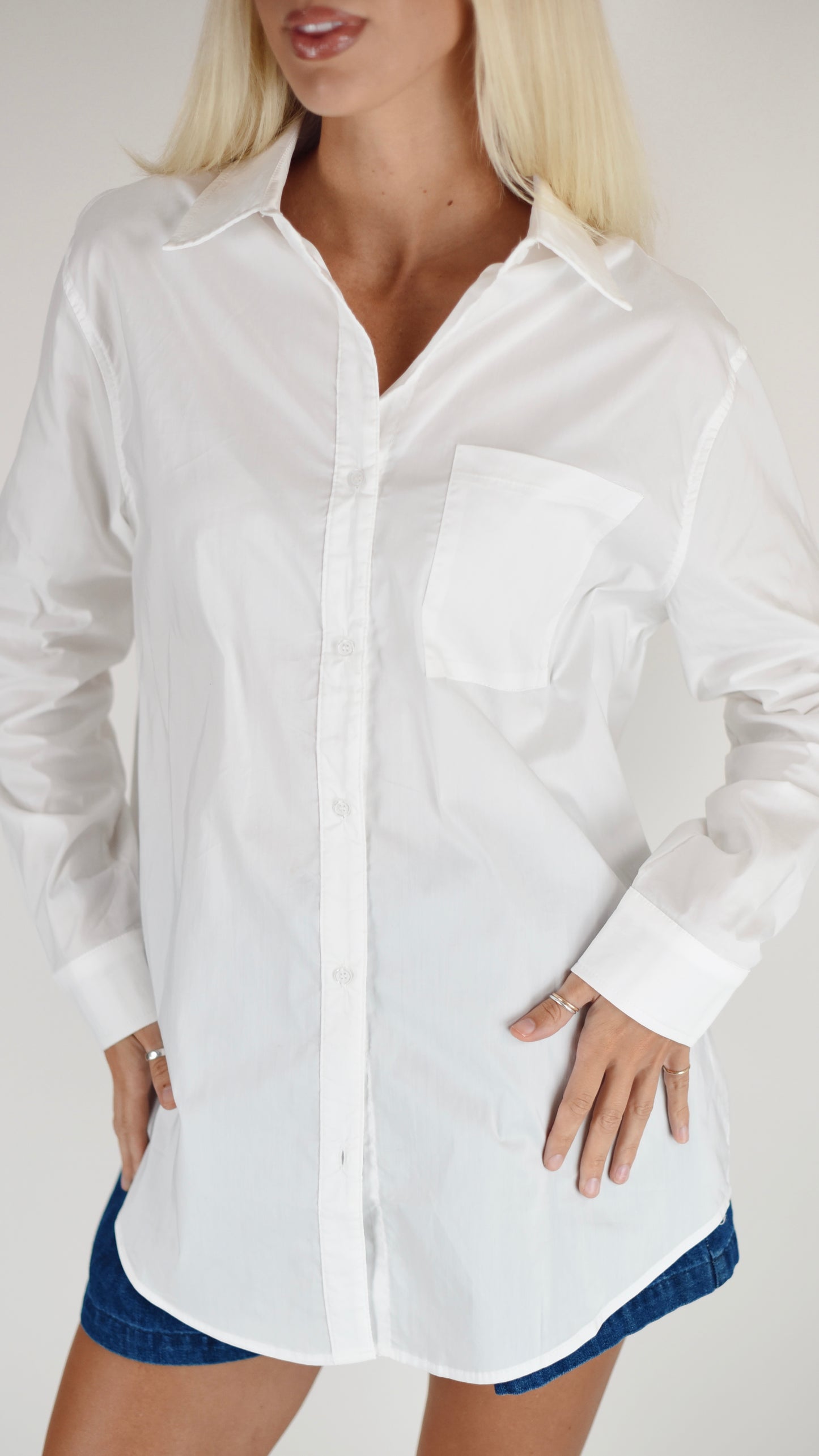 Maggie White Button Down Shirt