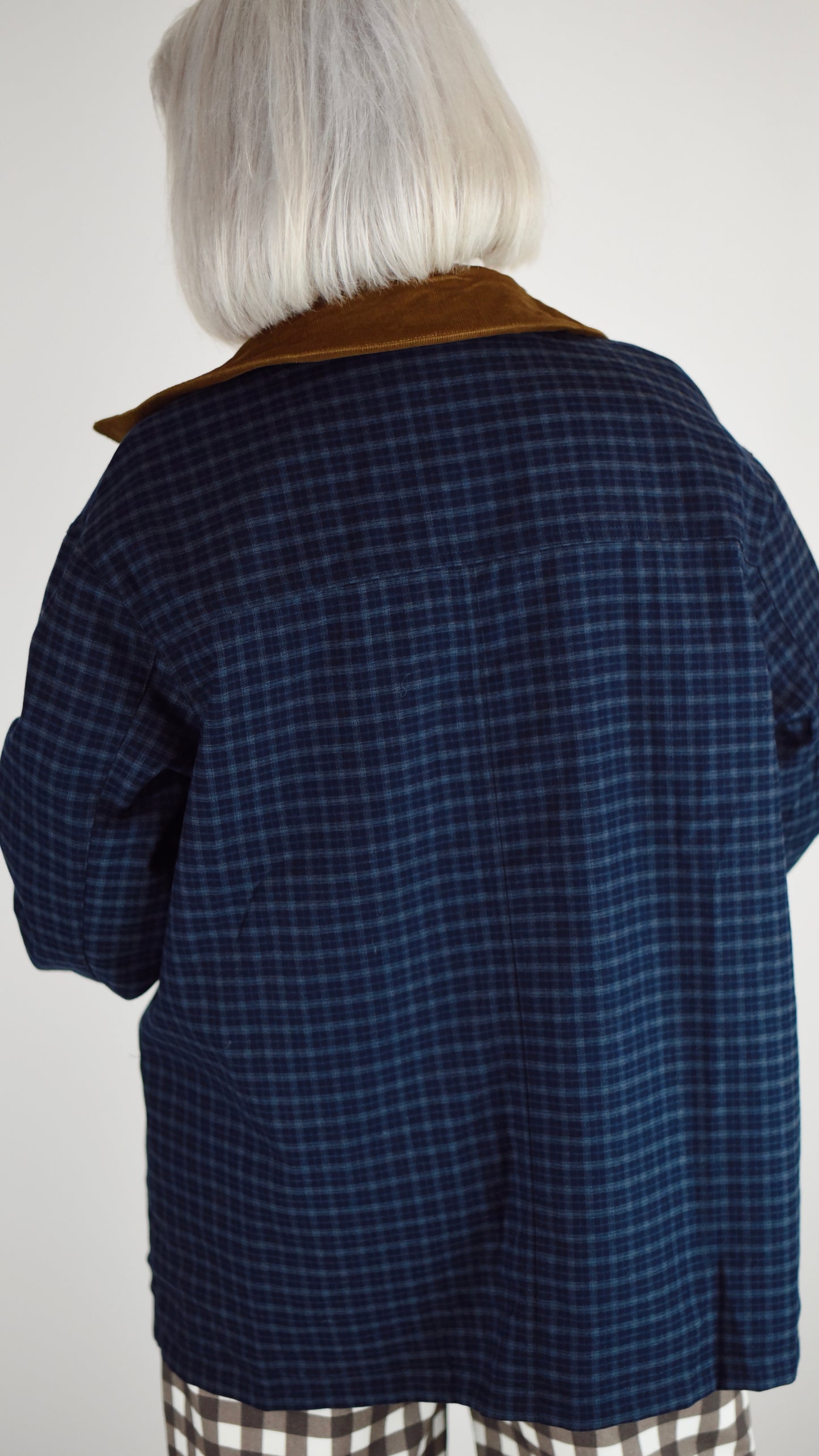 Barbra Navy Reversible Barn Jacket