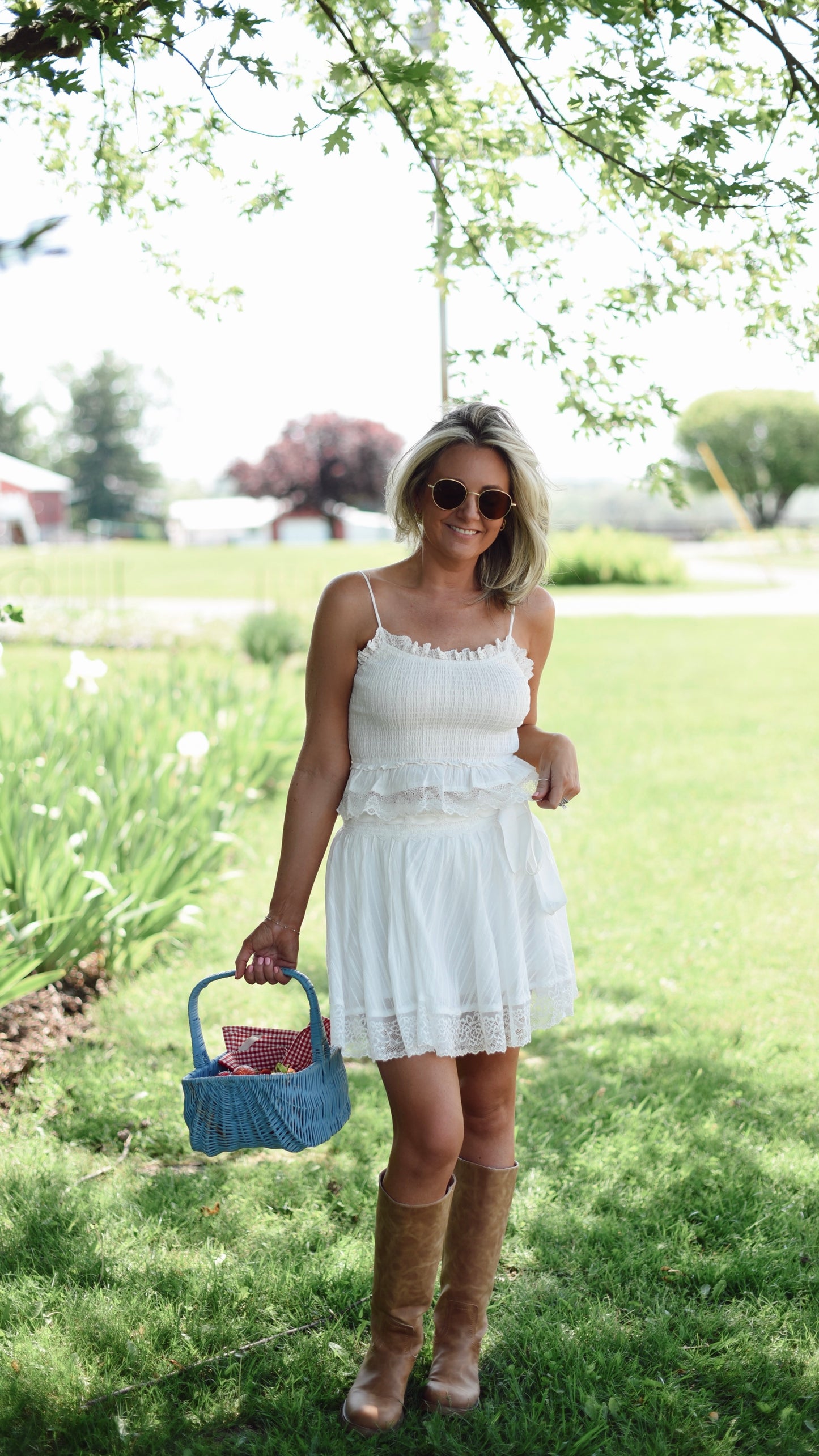 Rosemary White Skirt Set