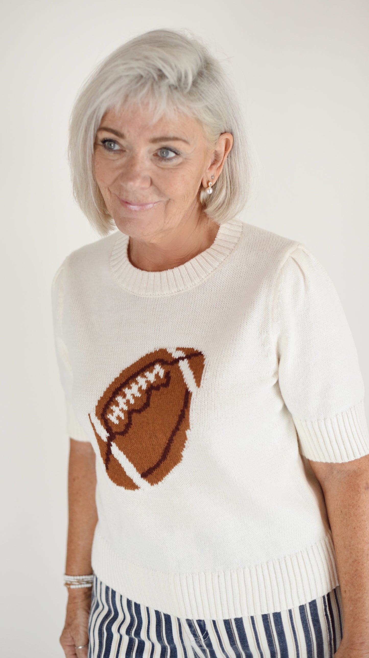 Fiona Ivory Football Sweater