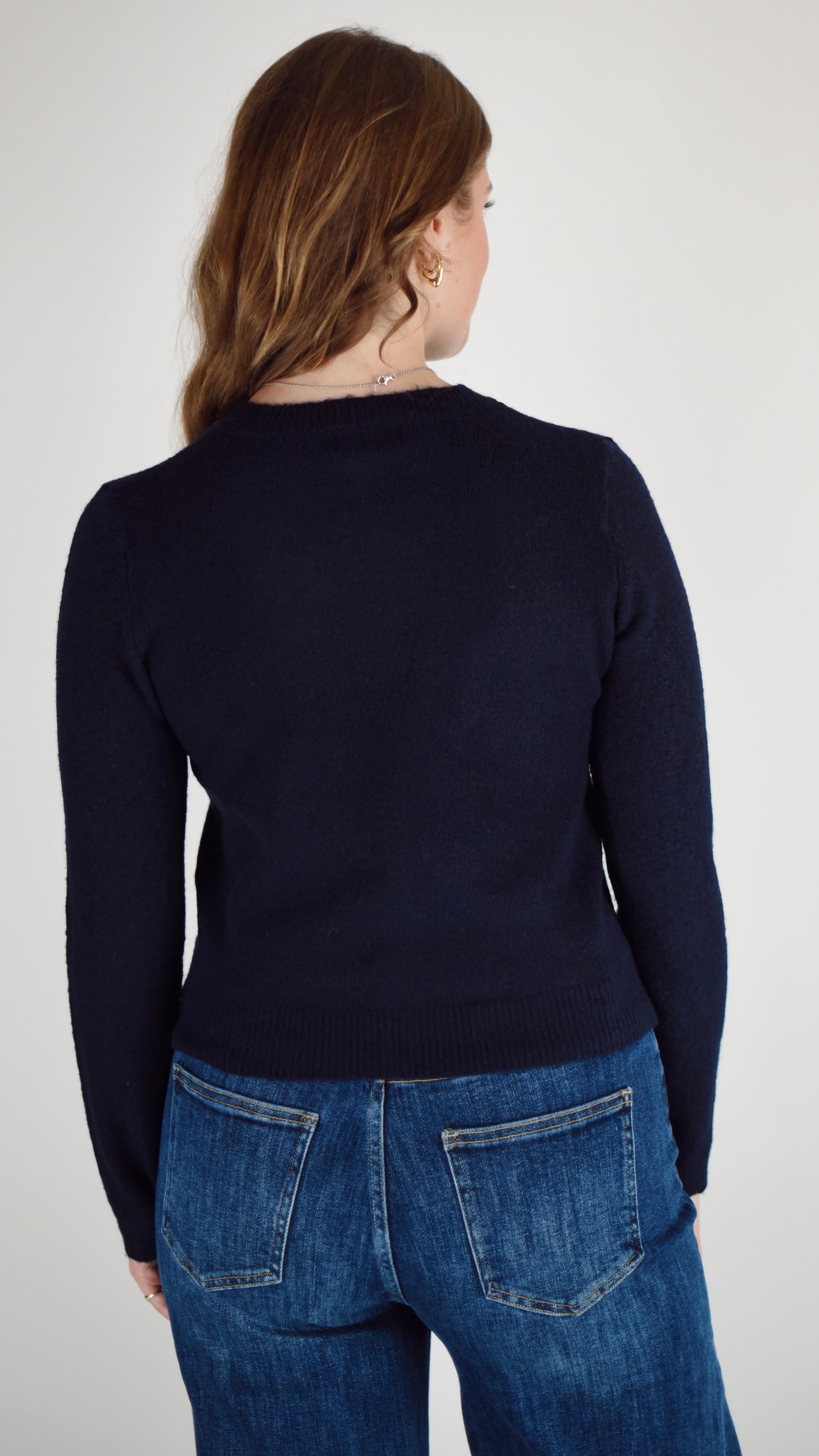 Silvia Navy Cardigan Sweater