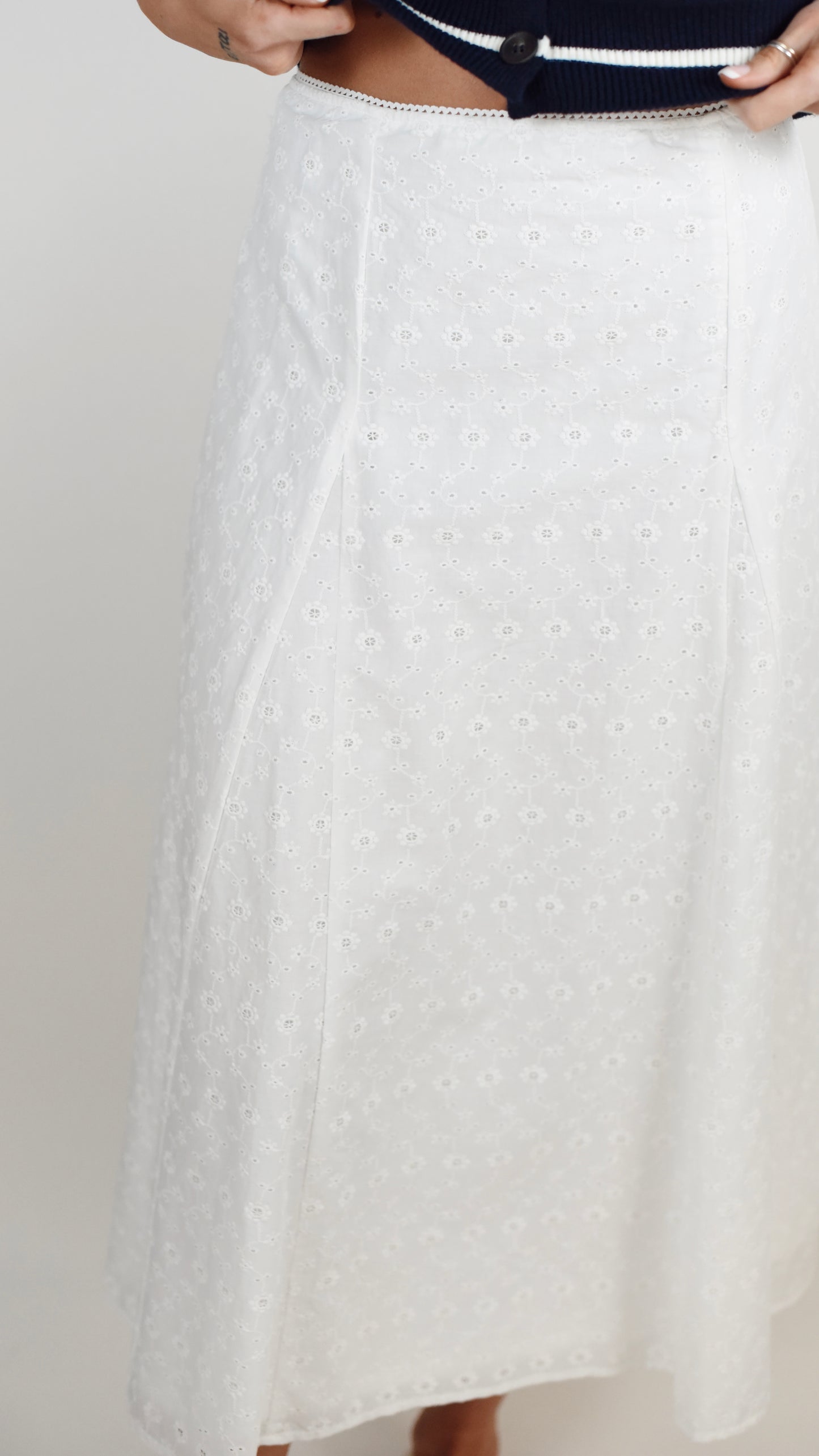 Iris White Skirt