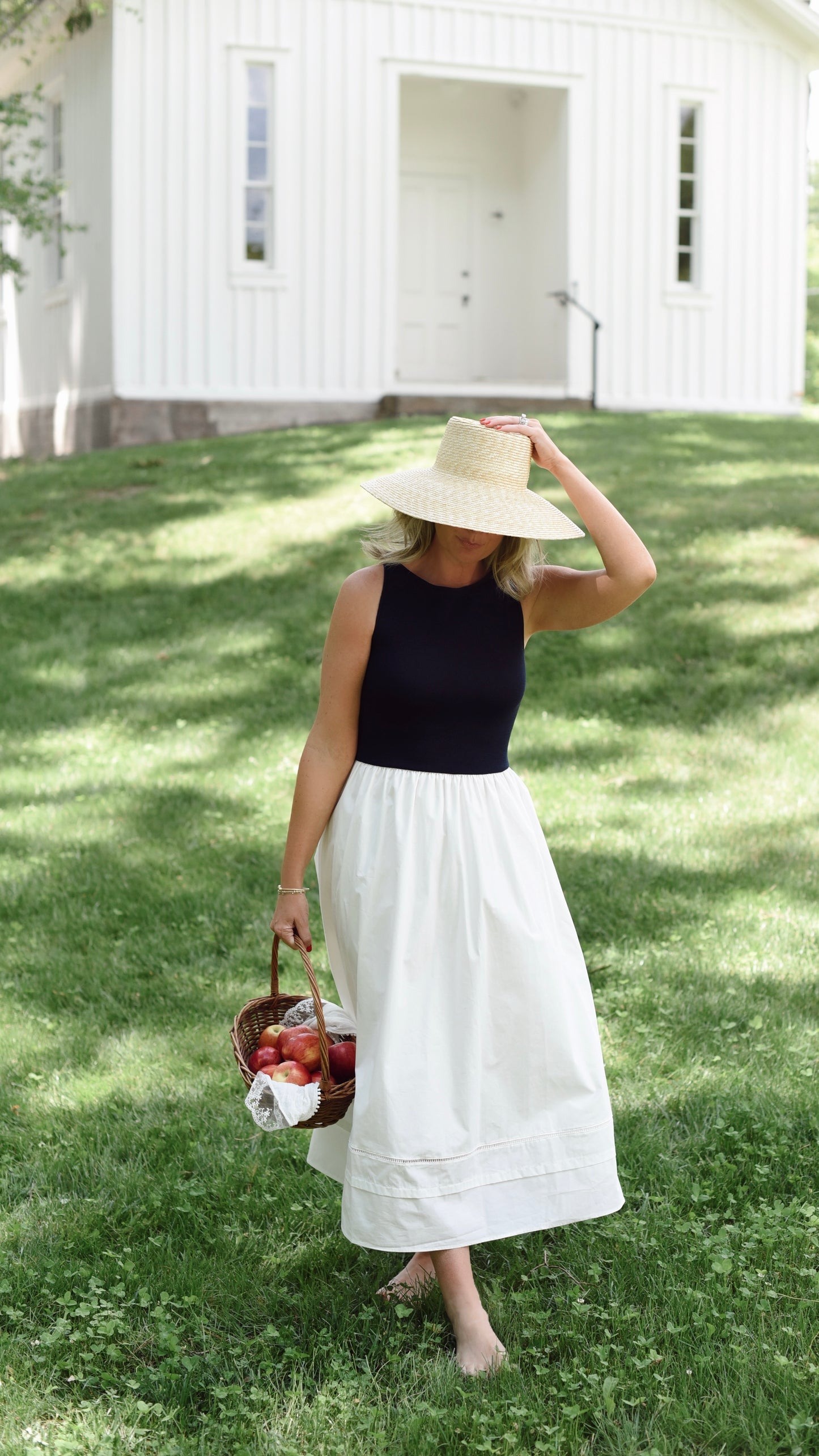 Rosa Navy and White Dress