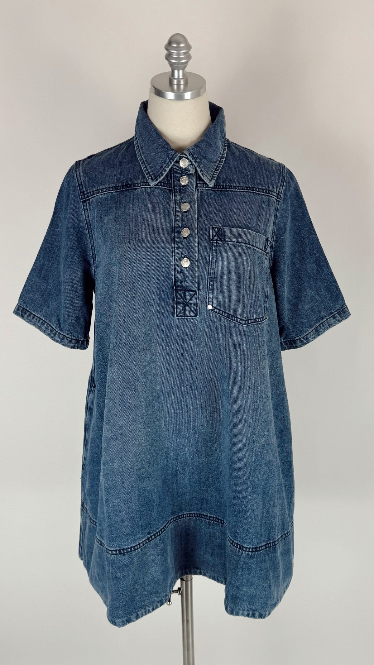 Amelia A Line Denim Dress