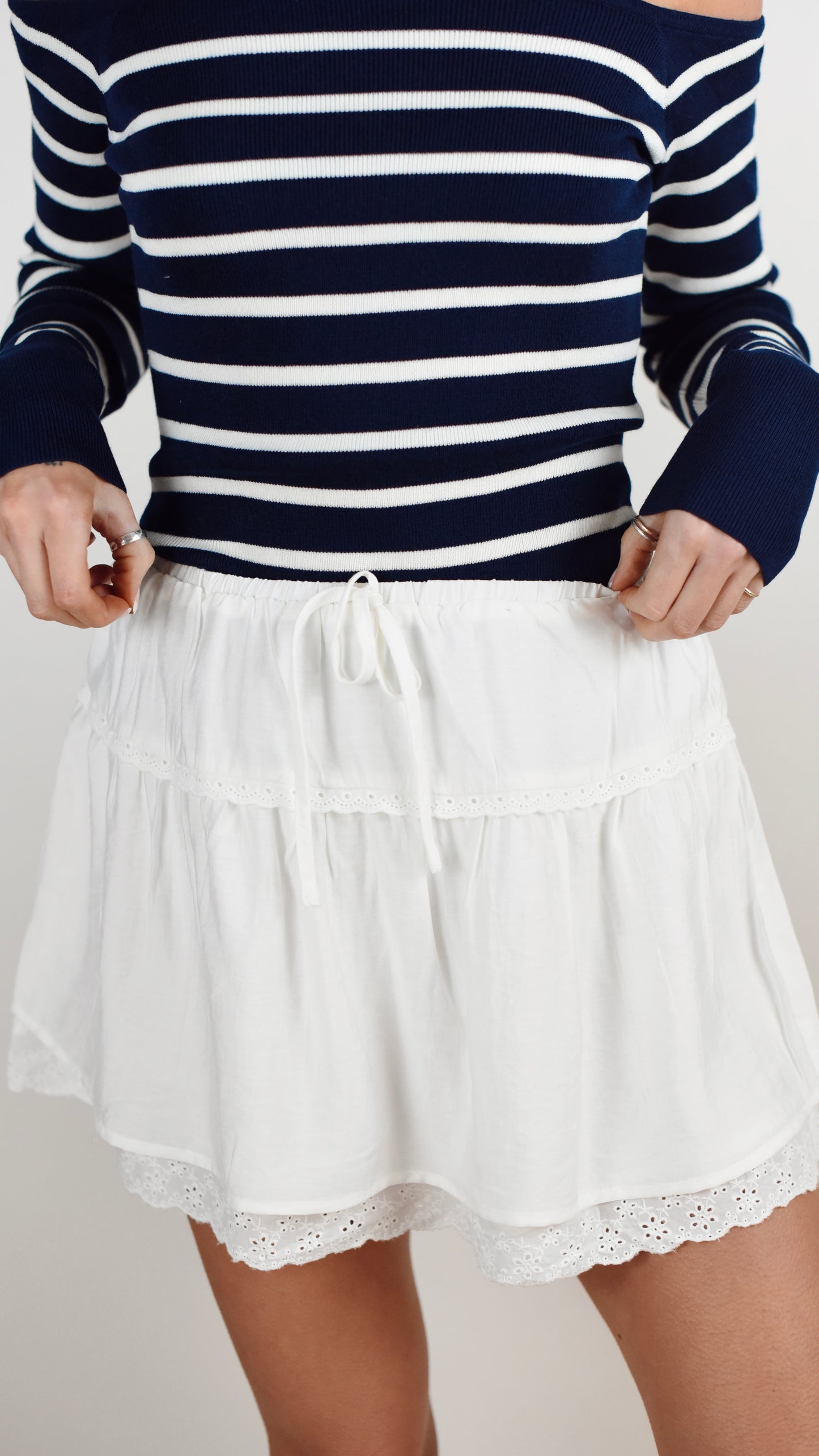 Amelia Navy Top