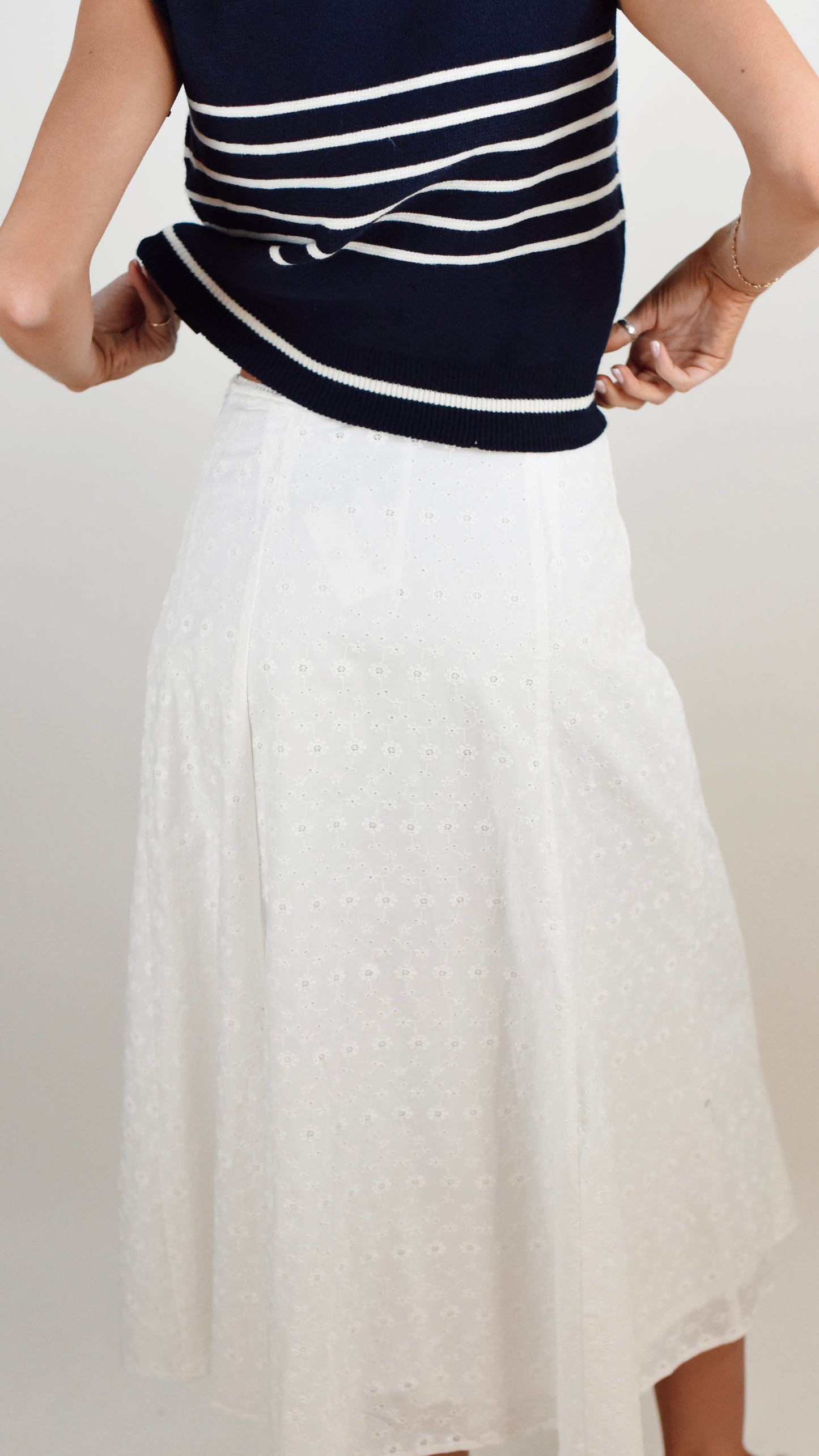 Iris White Skirt
