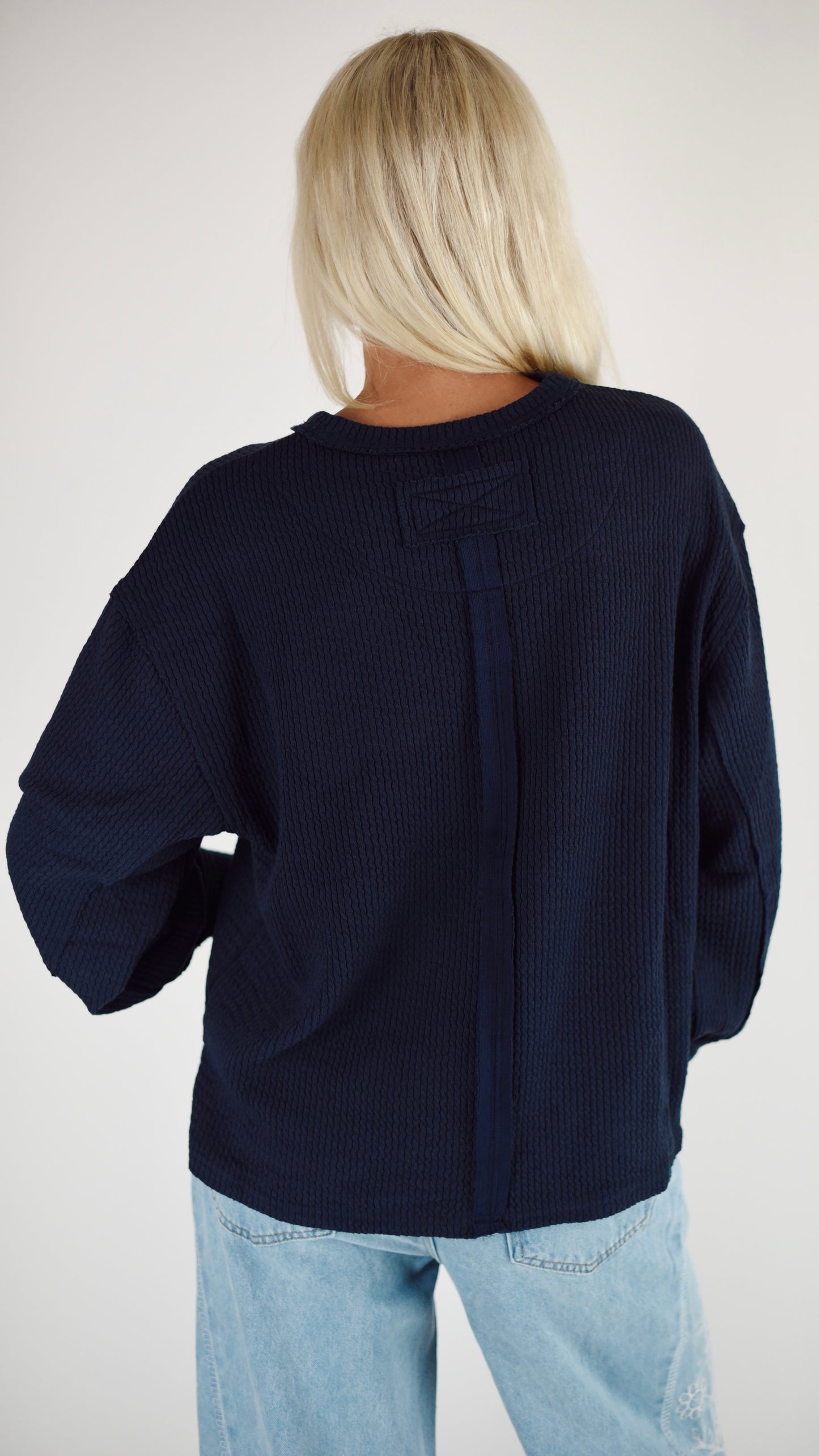 Ellie Navy Sweater