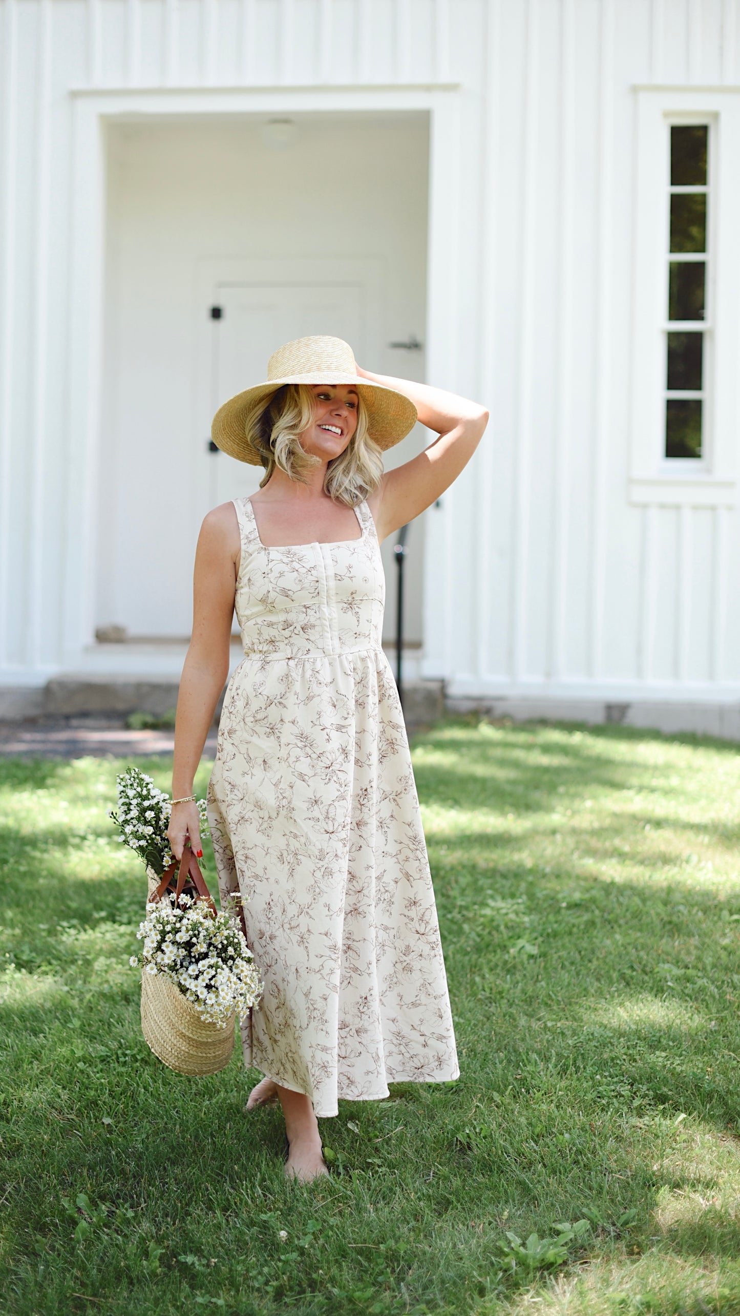 Eliza Ivory Floral Dress