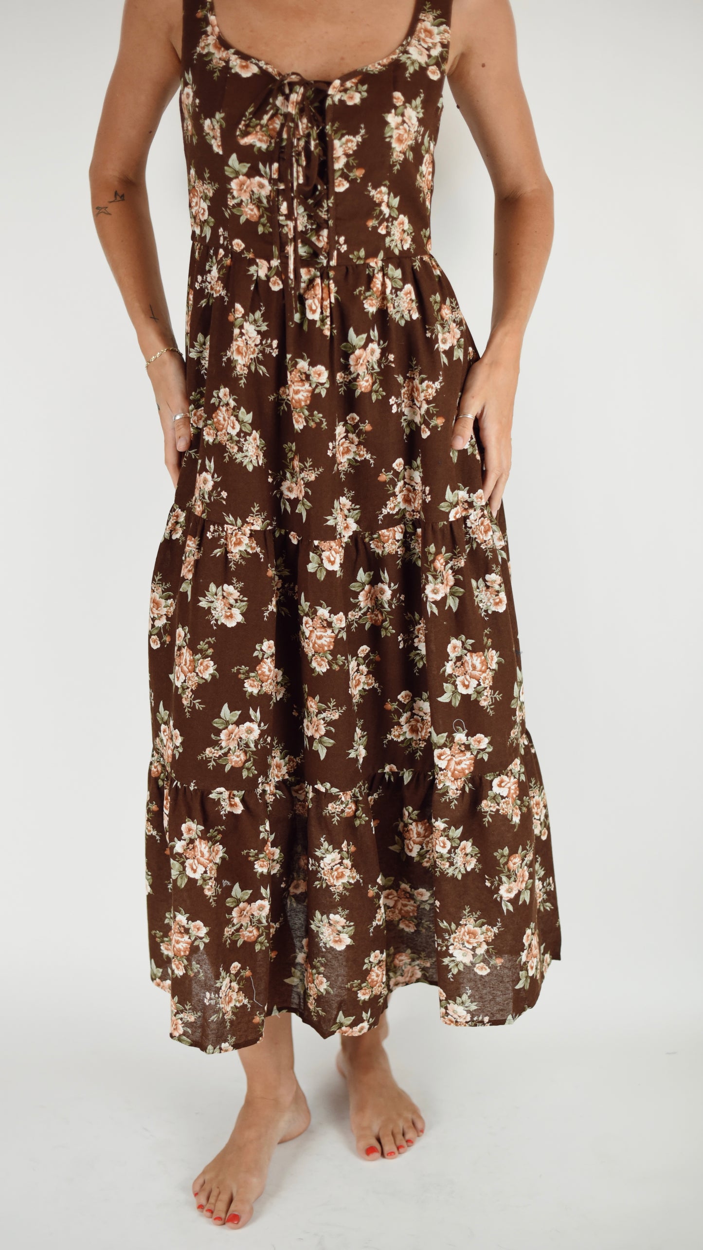 Scarlet Chocolate Floral Dress