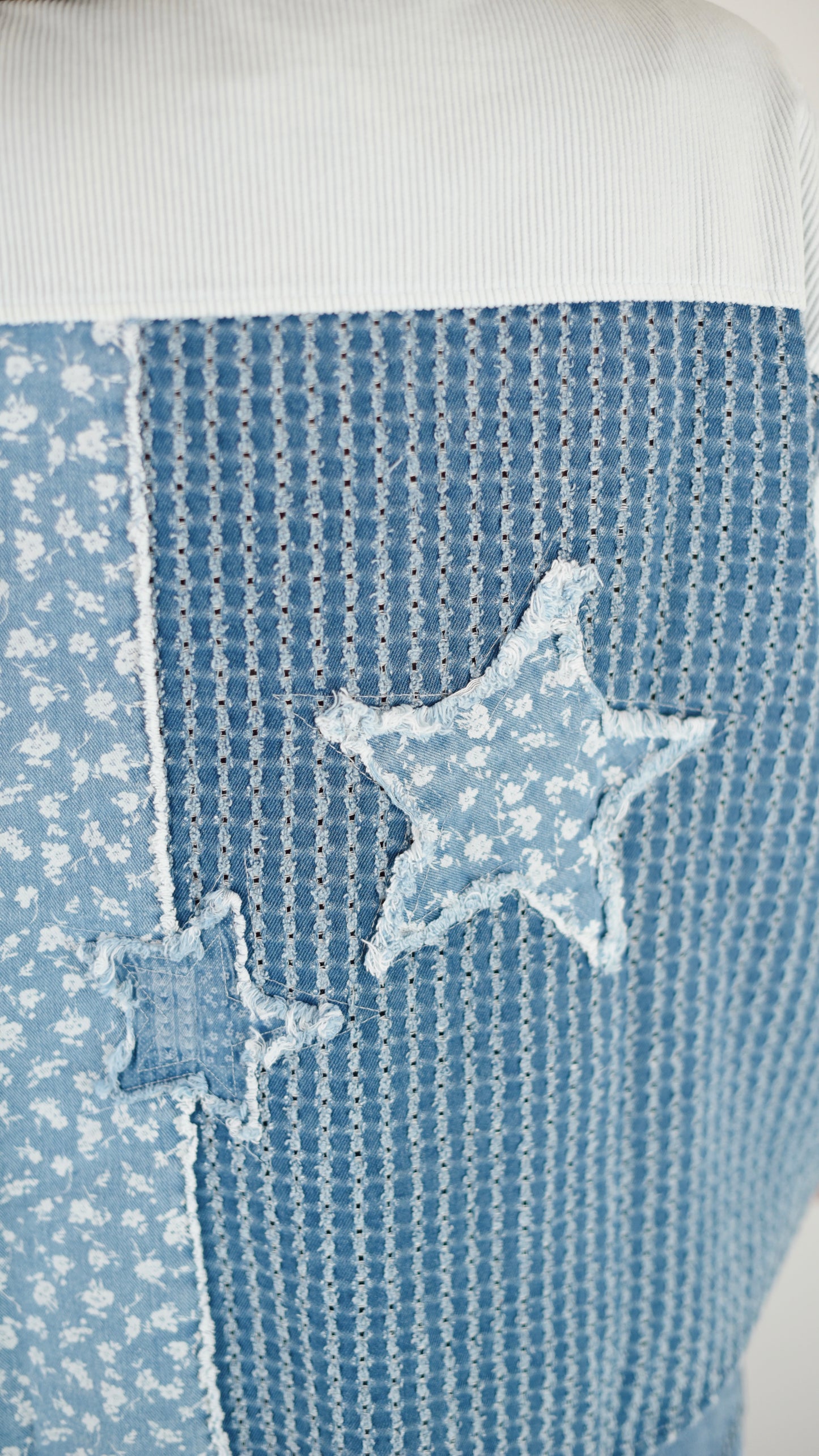 Margret Denim Patchwork Shacket