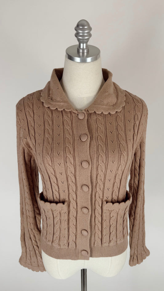 Martha Taupe Knit Cardigan
